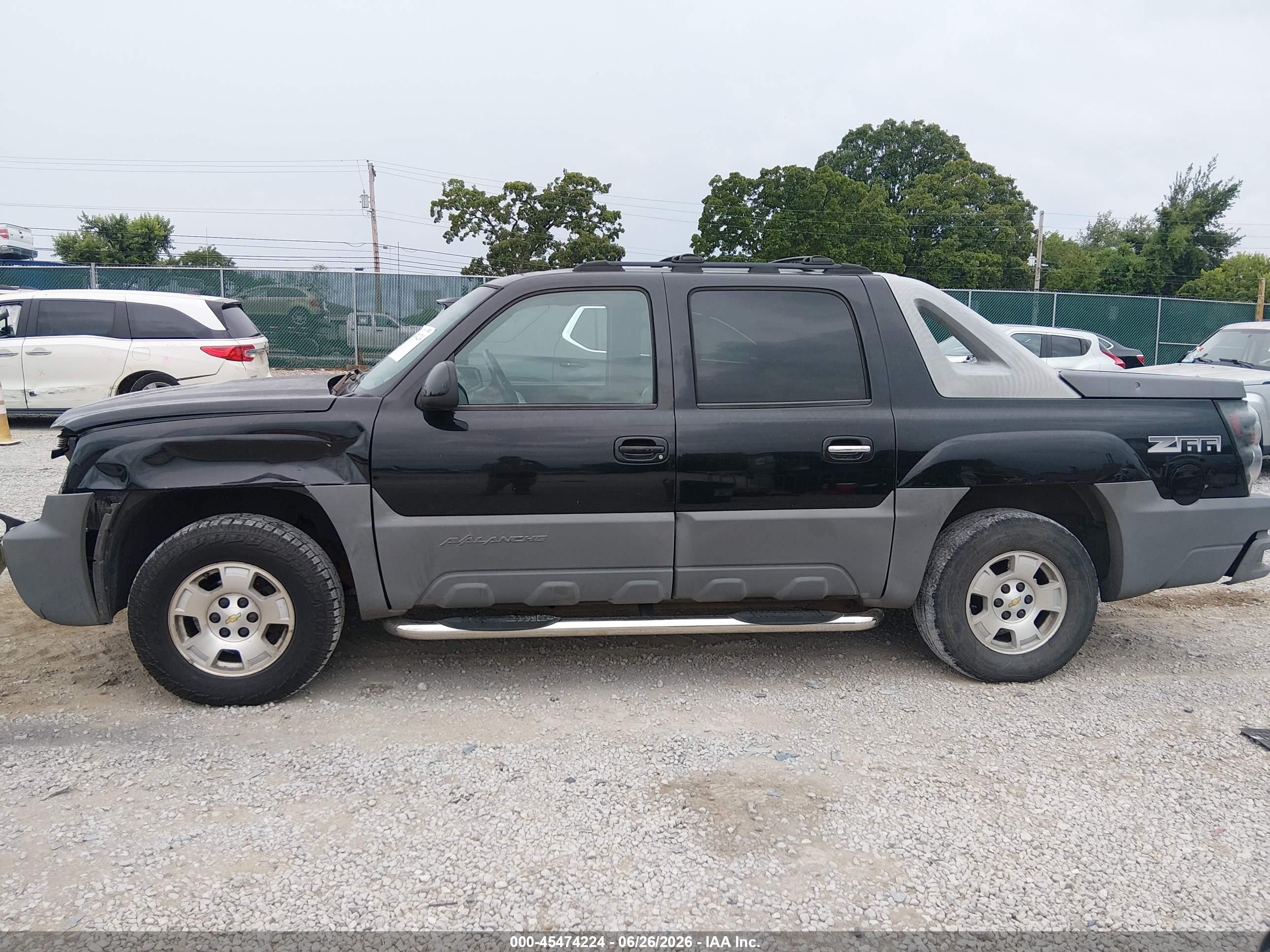 2002 Chevrolet Avalanche 1500   Black vin: 3GNEC13T22G231156