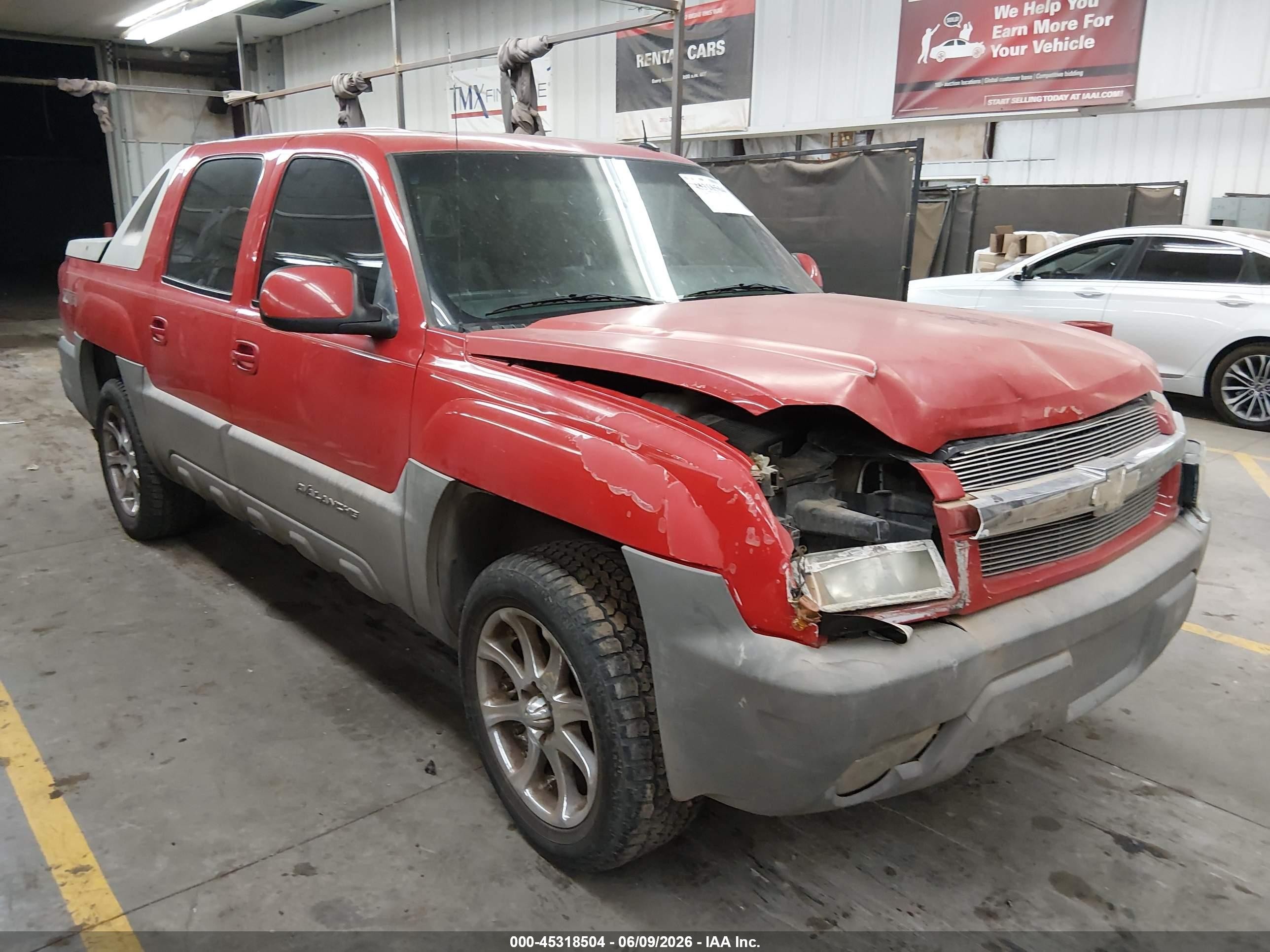 2002 Chevrolet Avalanche 1500   Red vin: 3GNEC13T22G332049