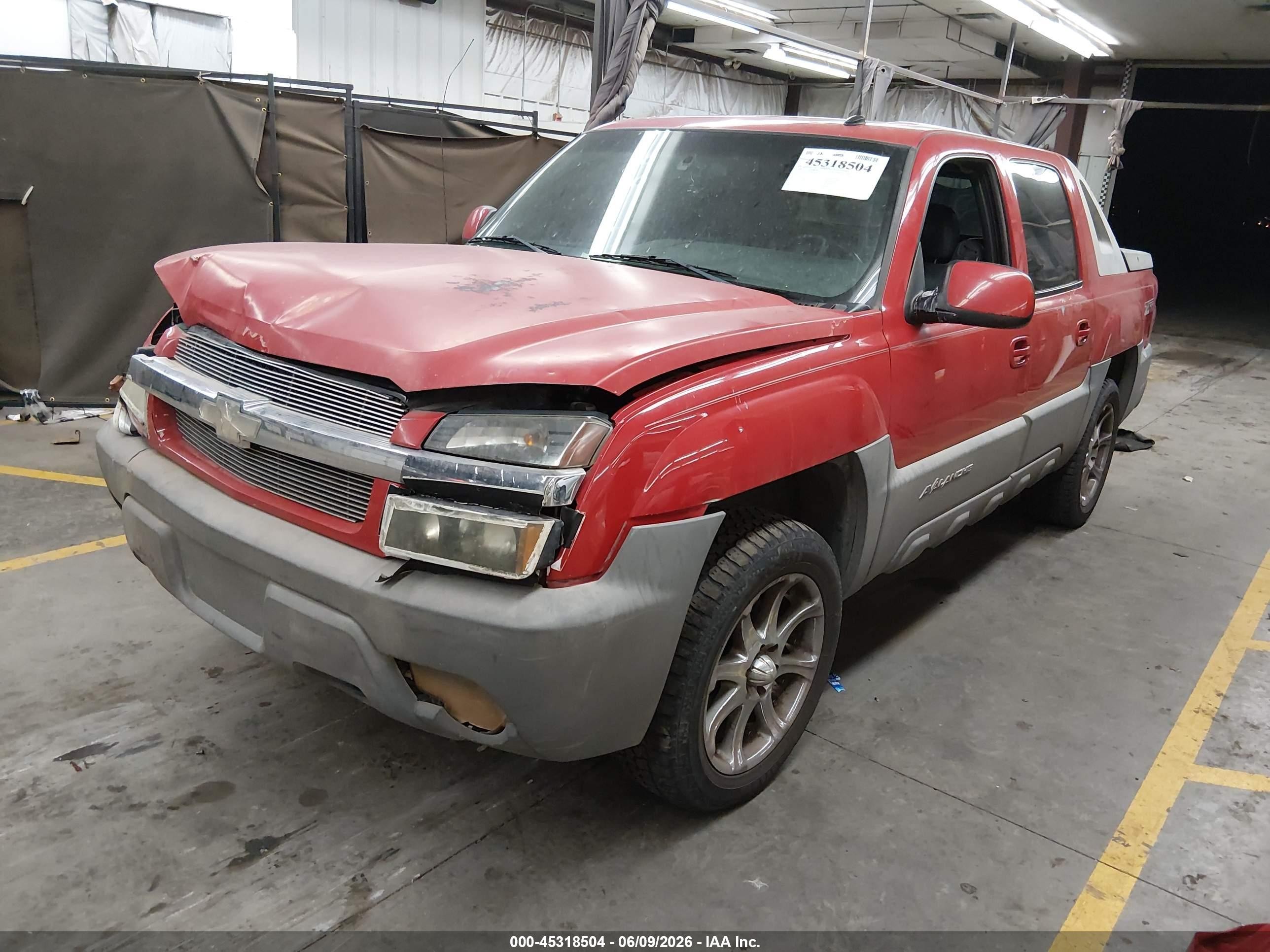 2002 Chevrolet Avalanche 1500   Красный vin: 3GNEC13T22G332049