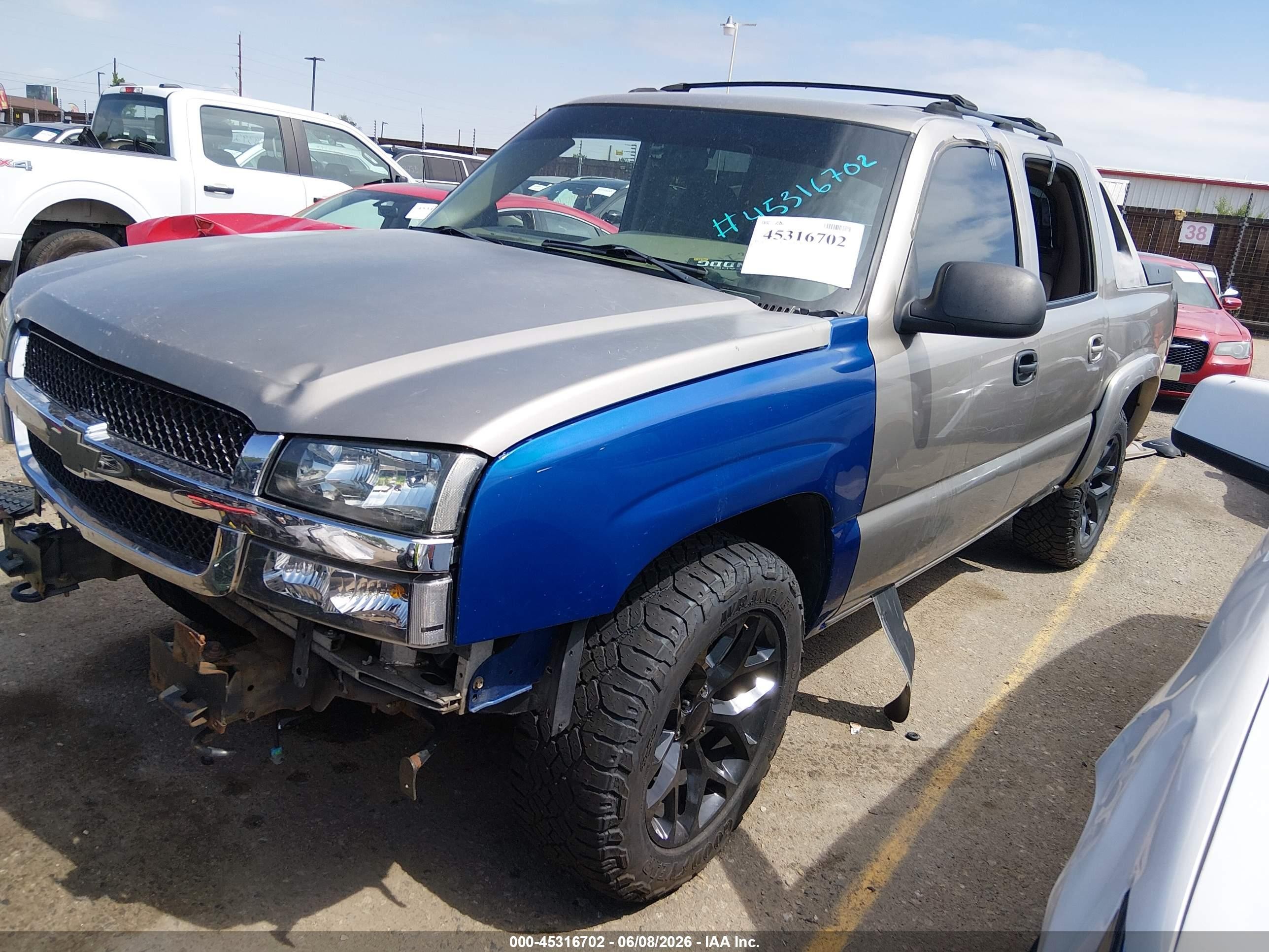 2003 Chevrolet Avalanche 1500   Gold vin: 3GNEC13T63G315899