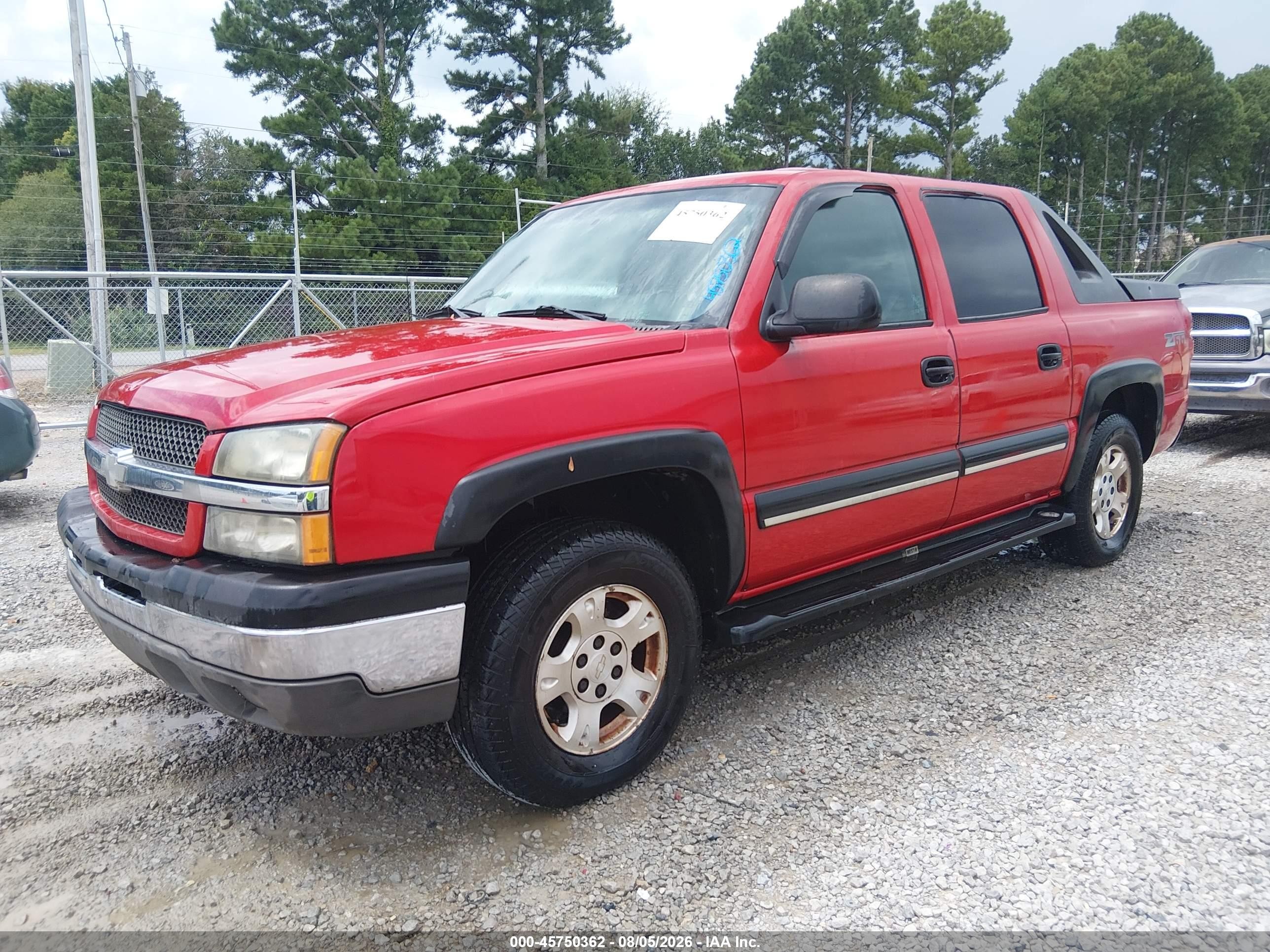 2003 Chevrolet Avalanche 1500   Red vin: 3GNEC13T73G314017