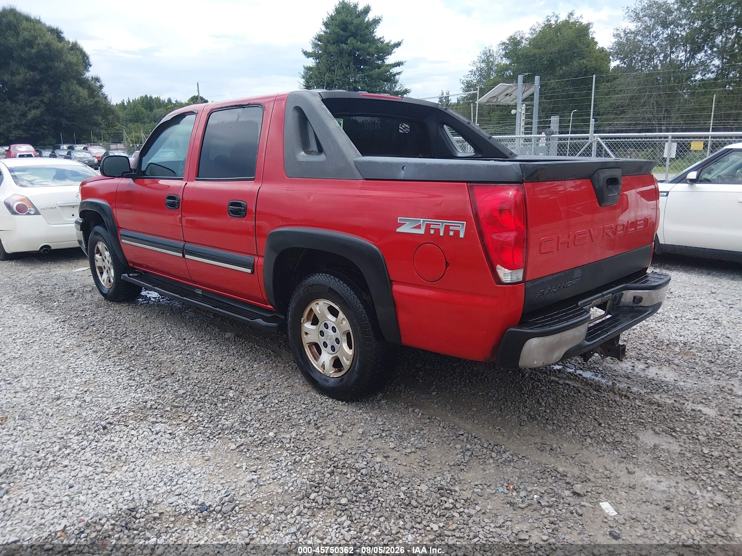2003 Chevrolet Avalanche 1500   Red vin: 3GNEC13T73G314017