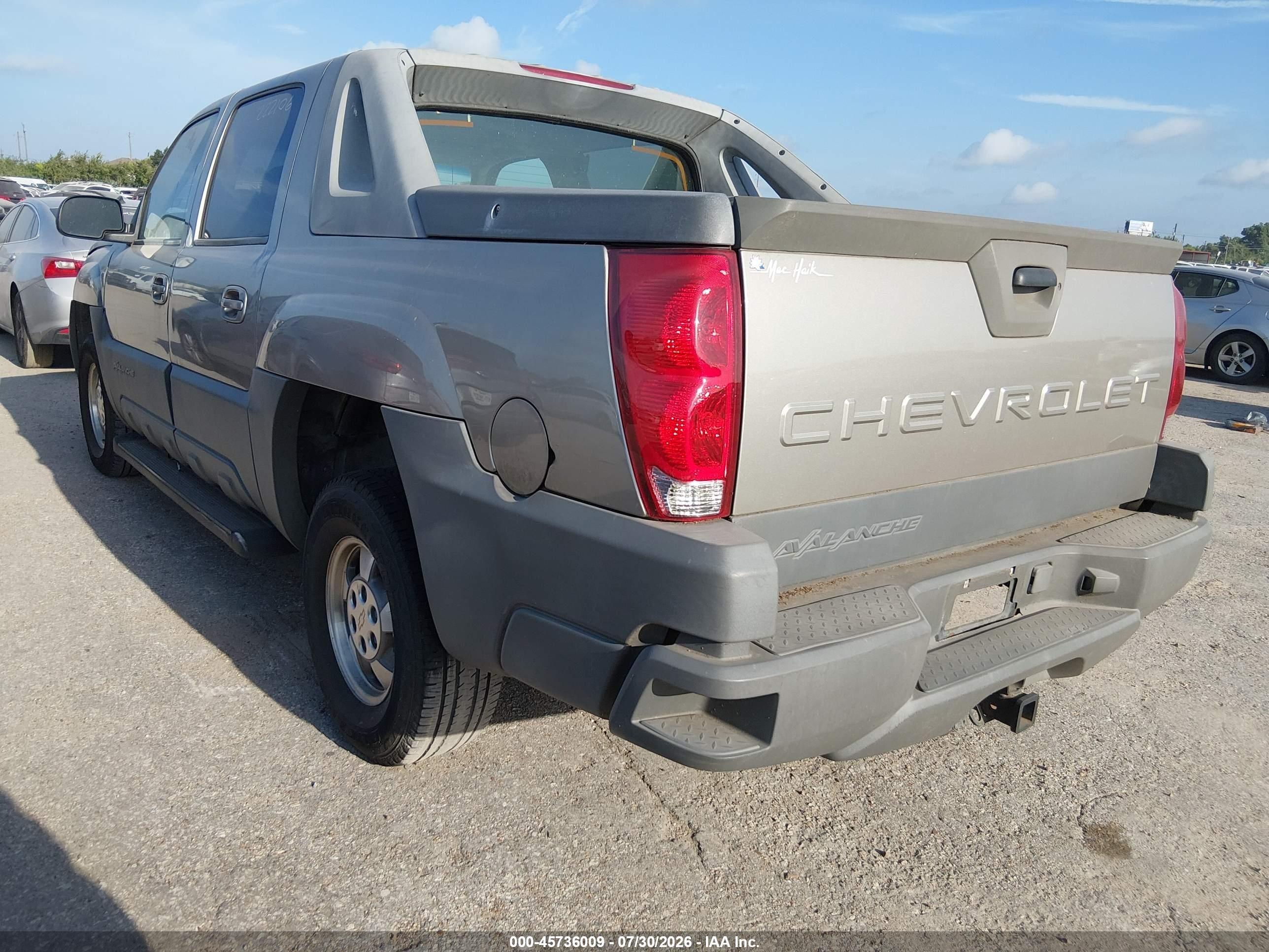 2002 Chevrolet Avalanche 1500   Бежевый vin: 3GNEC13T82G222106