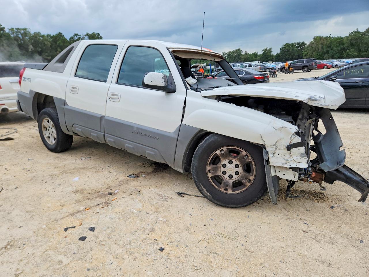 2002 Chevrolet Avalanche C1500 White vin: 3GNEC13TX2G101769