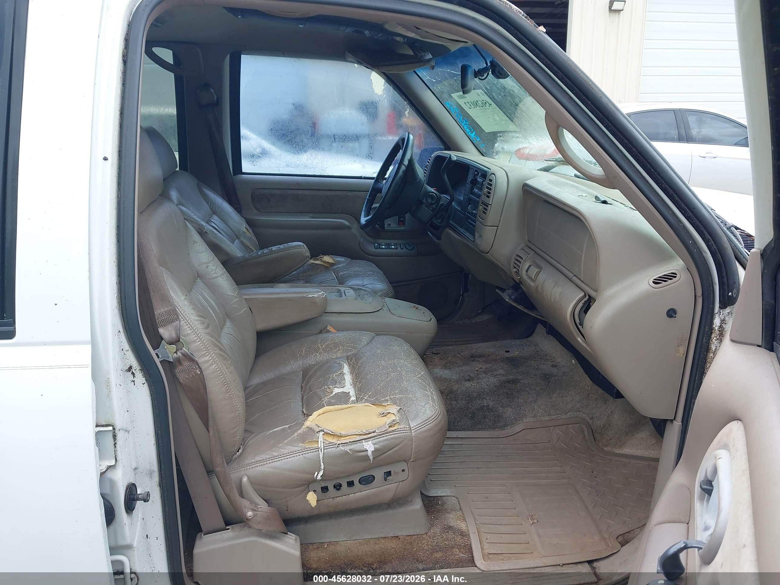 1999 Chevrolet Suburban Lt White vin: 3GNEC16R0XG216825