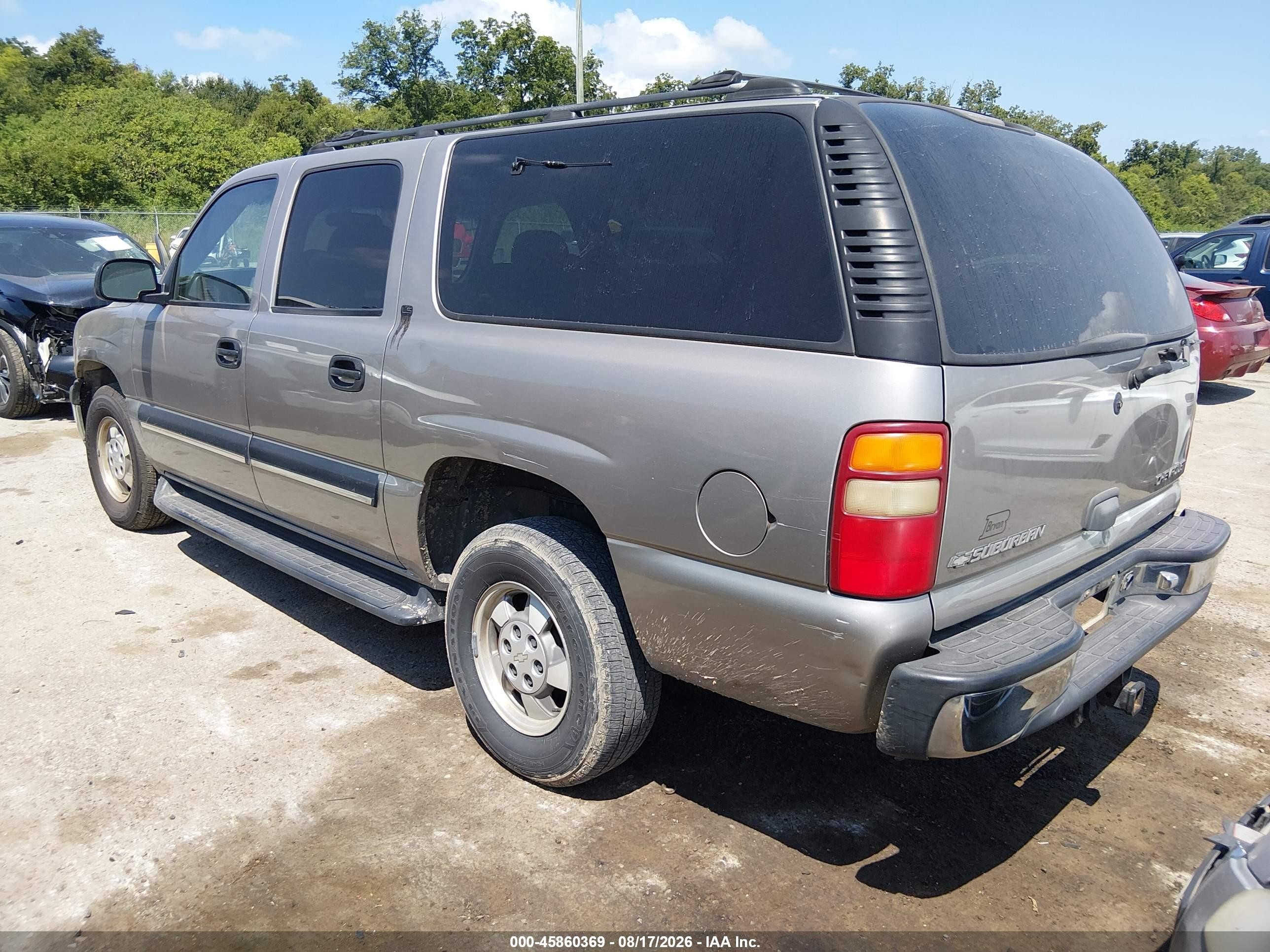 2001 Chevrolet Suburban 1500 Ls Gray vin: 3GNEC16T01G137903