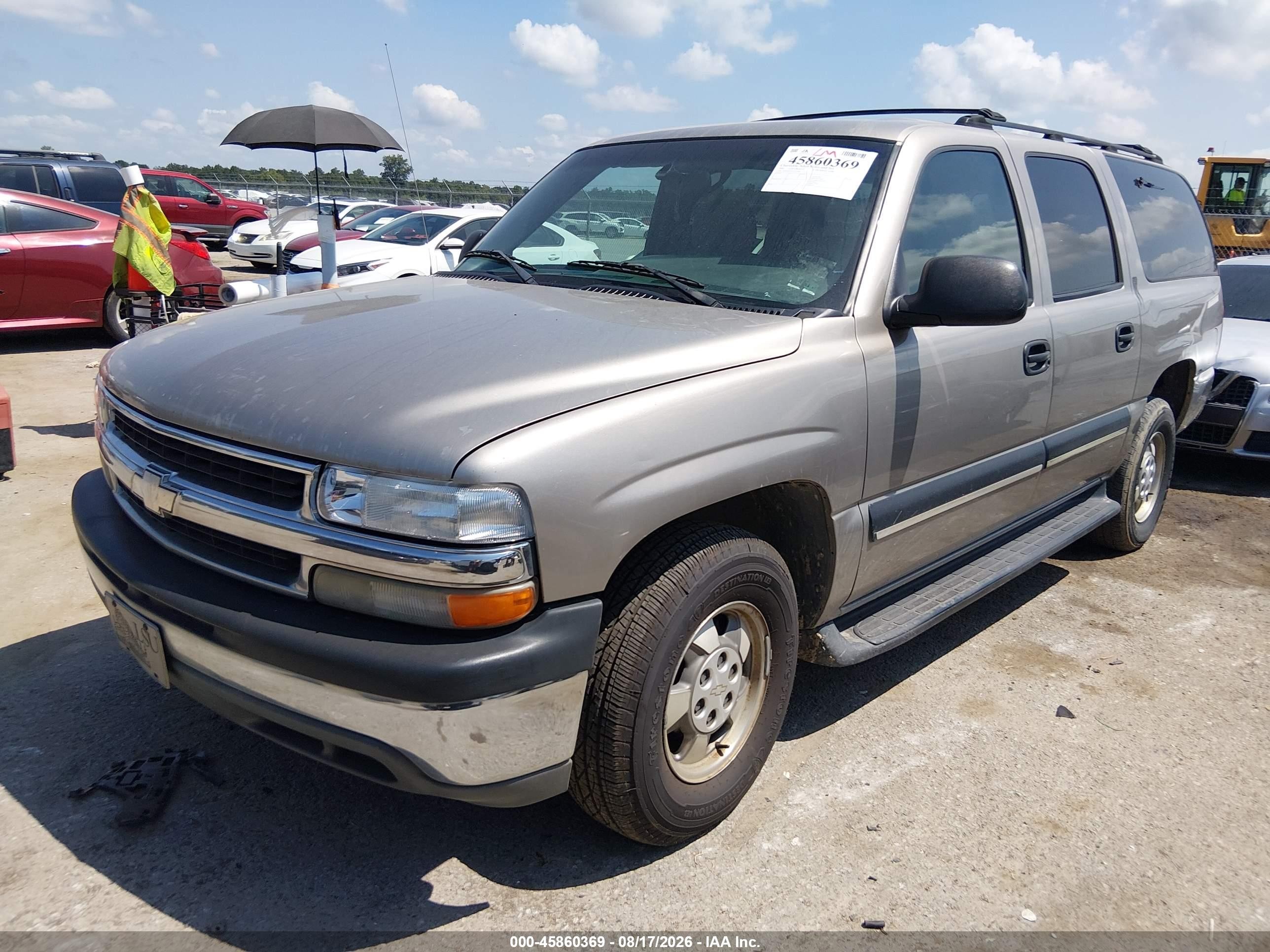 2001 Chevrolet Suburban 1500 Ls Gray vin: 3GNEC16T01G137903