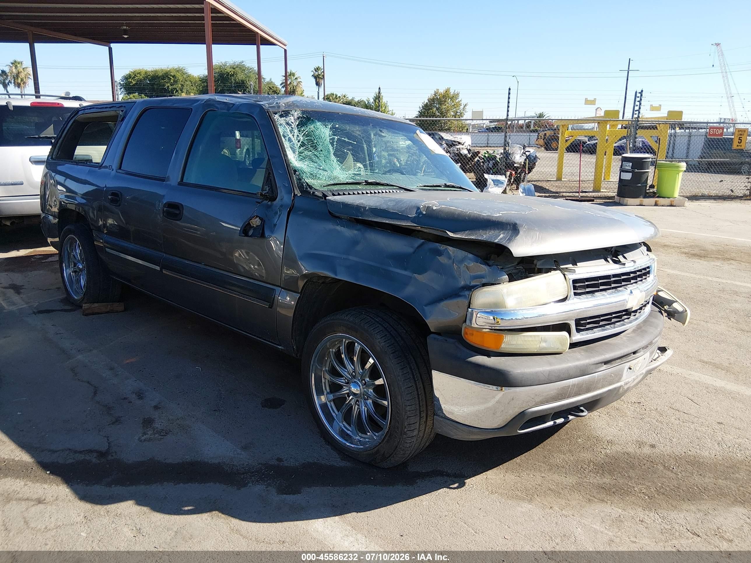 2001 Chevrolet Suburban 1500 Ls Gray vin: 3GNEC16T11G137604