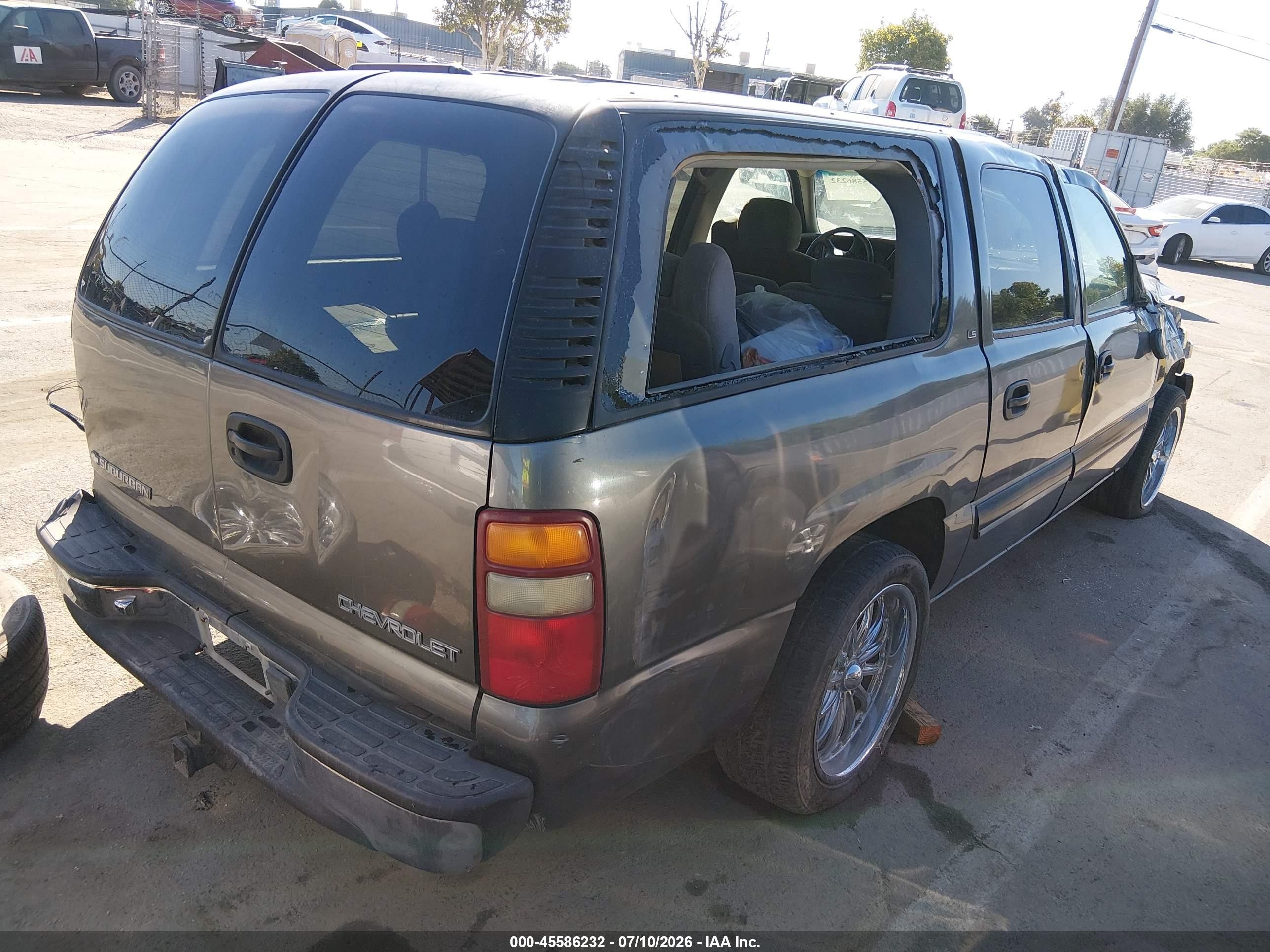 2001 Chevrolet Suburban 1500 Ls Gray vin: 3GNEC16T11G137604