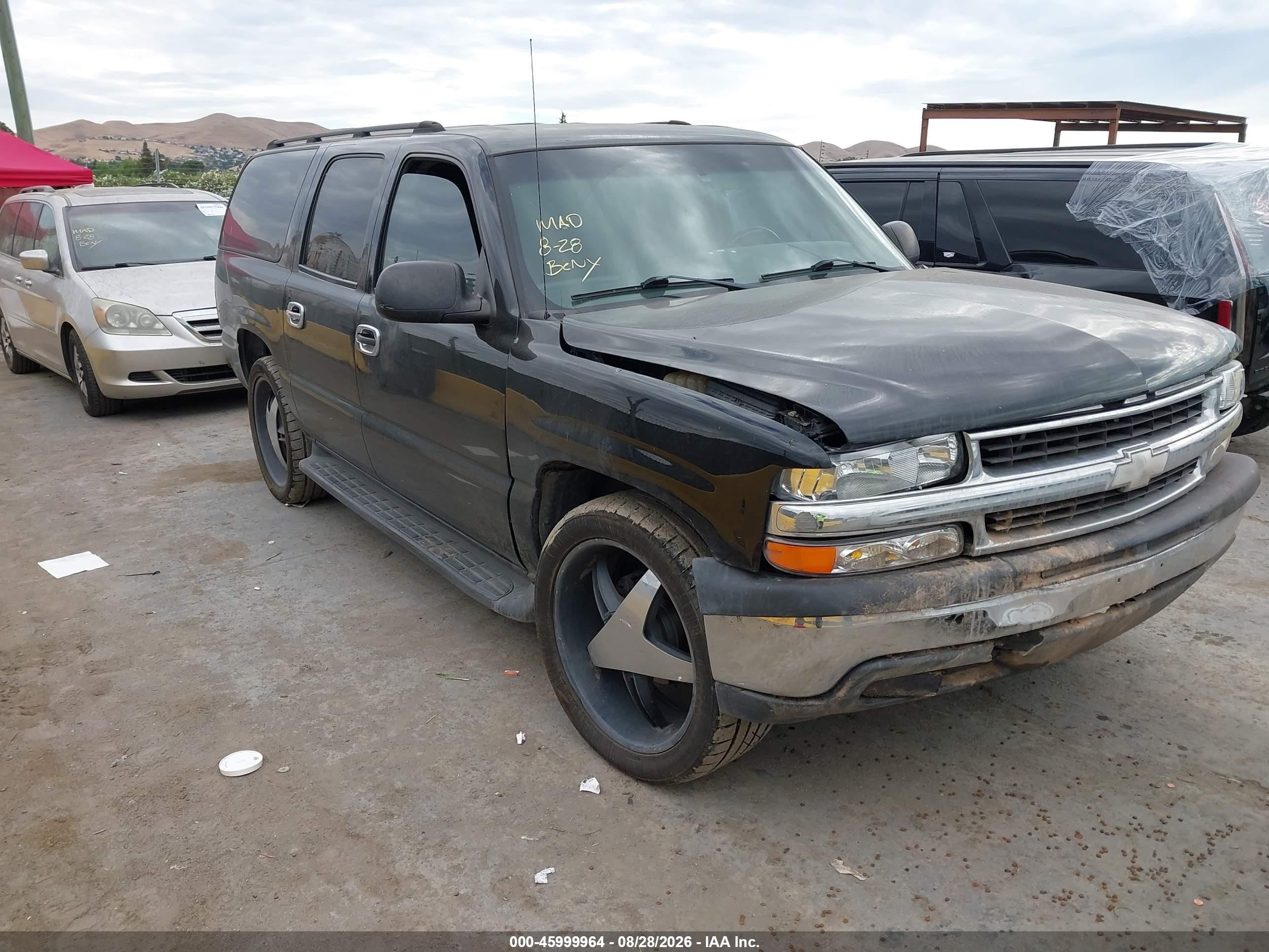 2003 Chevrolet Suburban 1500 Ls Black vin: 3GNEC16T33G343297