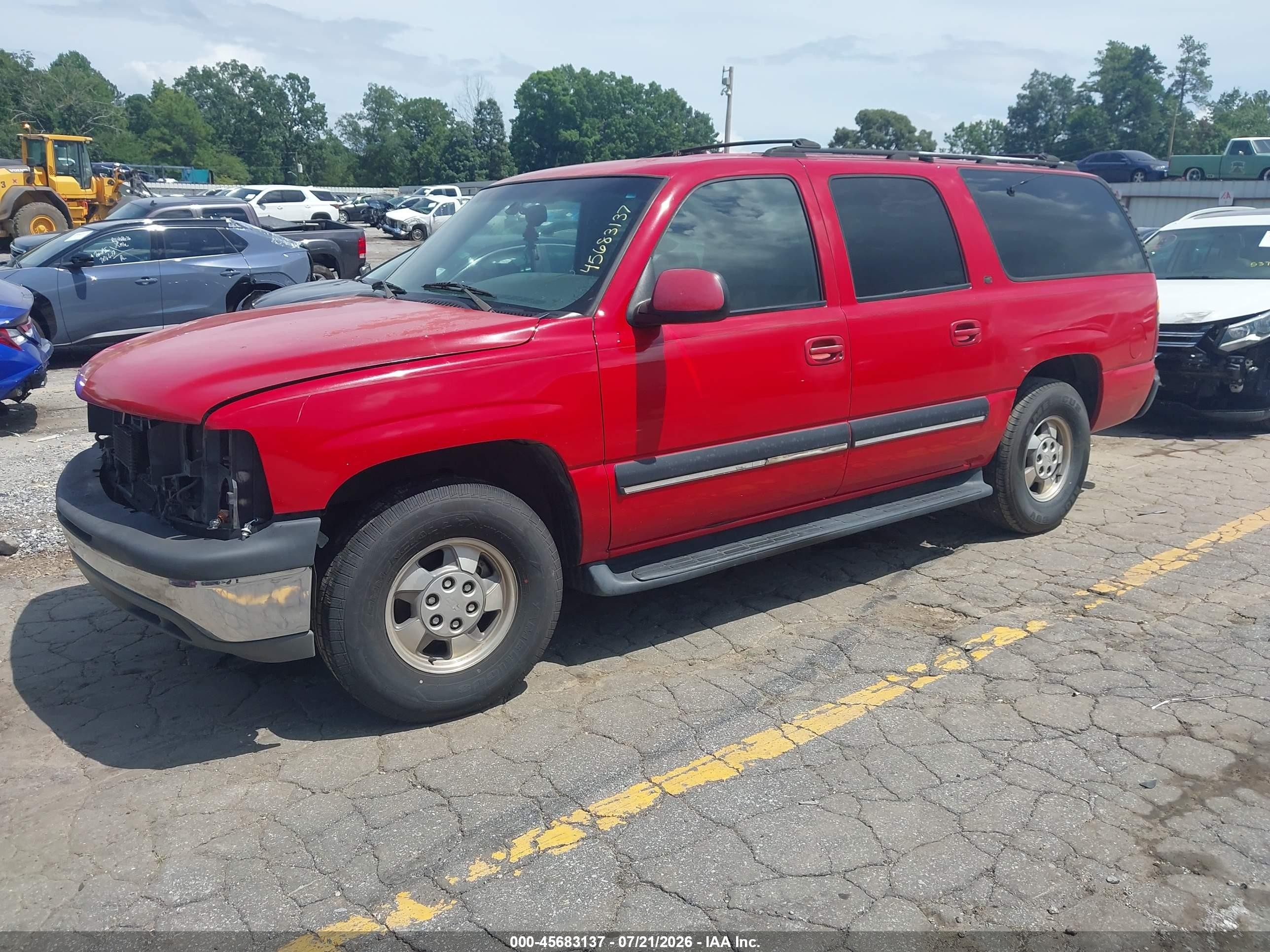 2001 Chevrolet Suburban 1500 Lt Red vin: 3GNEC16T51G142577