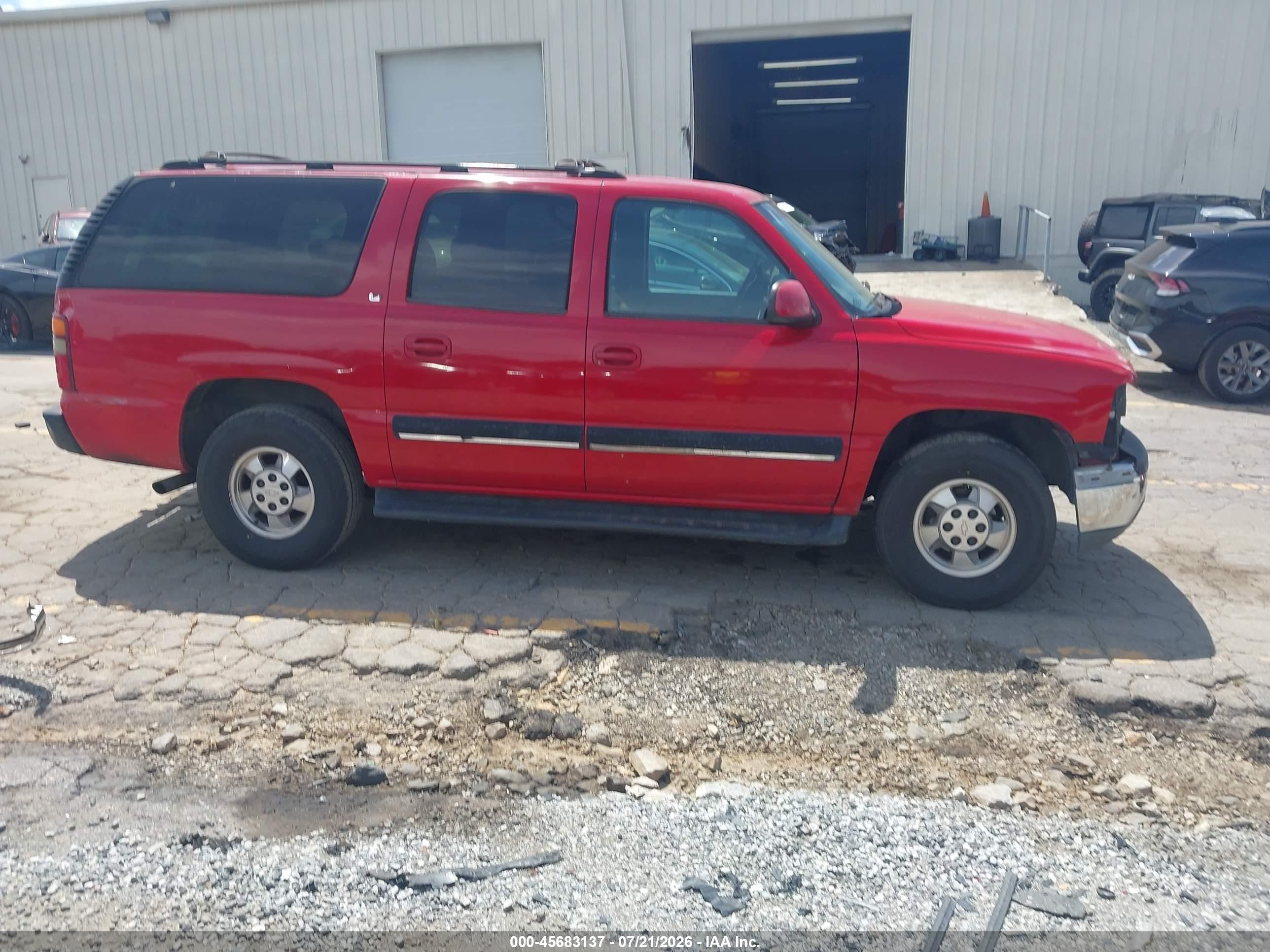 2001 Chevrolet Suburban 1500 Lt Red vin: 3GNEC16T51G142577