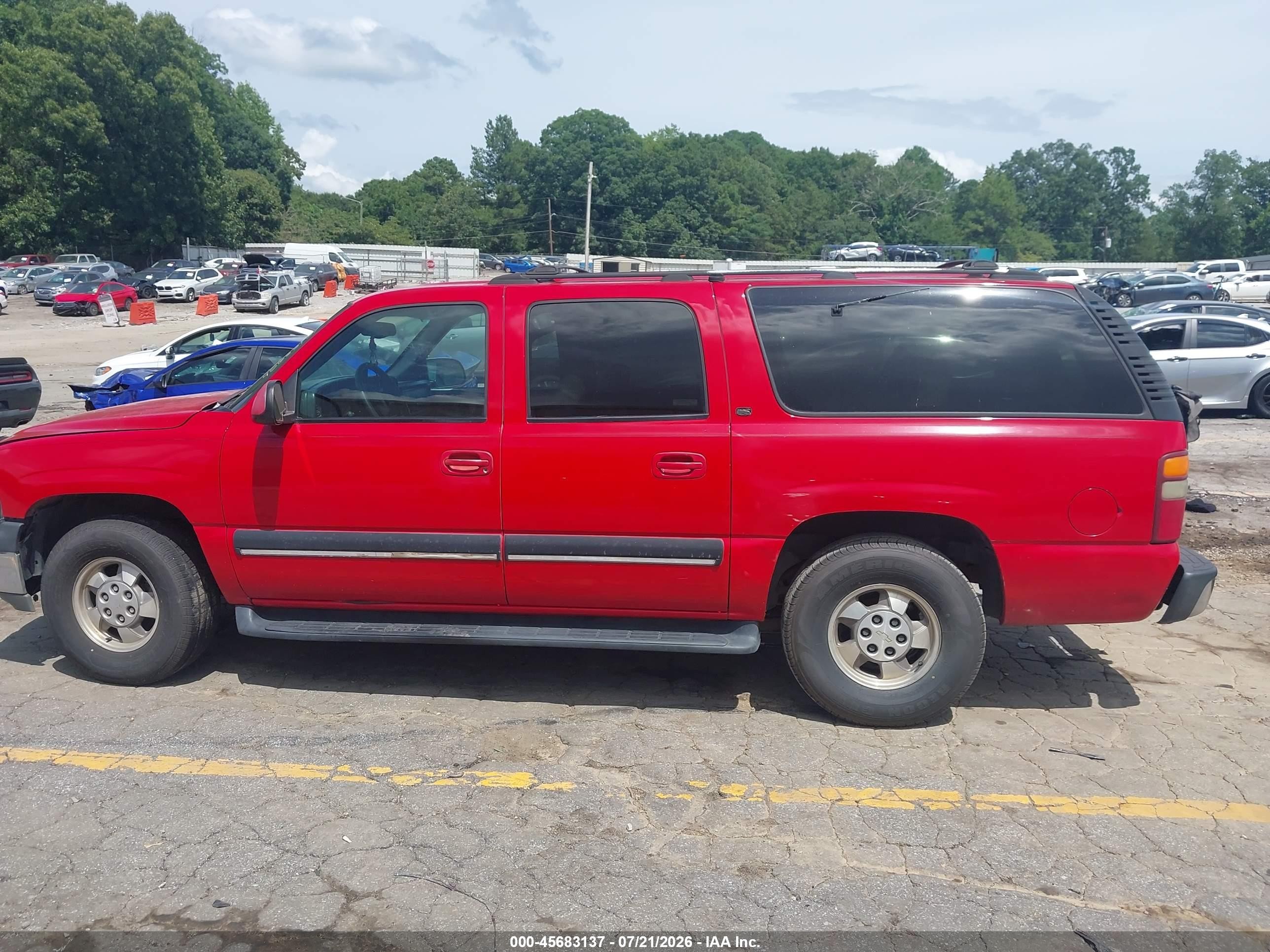 2001 Chevrolet Suburban 1500 Lt Red vin: 3GNEC16T51G142577