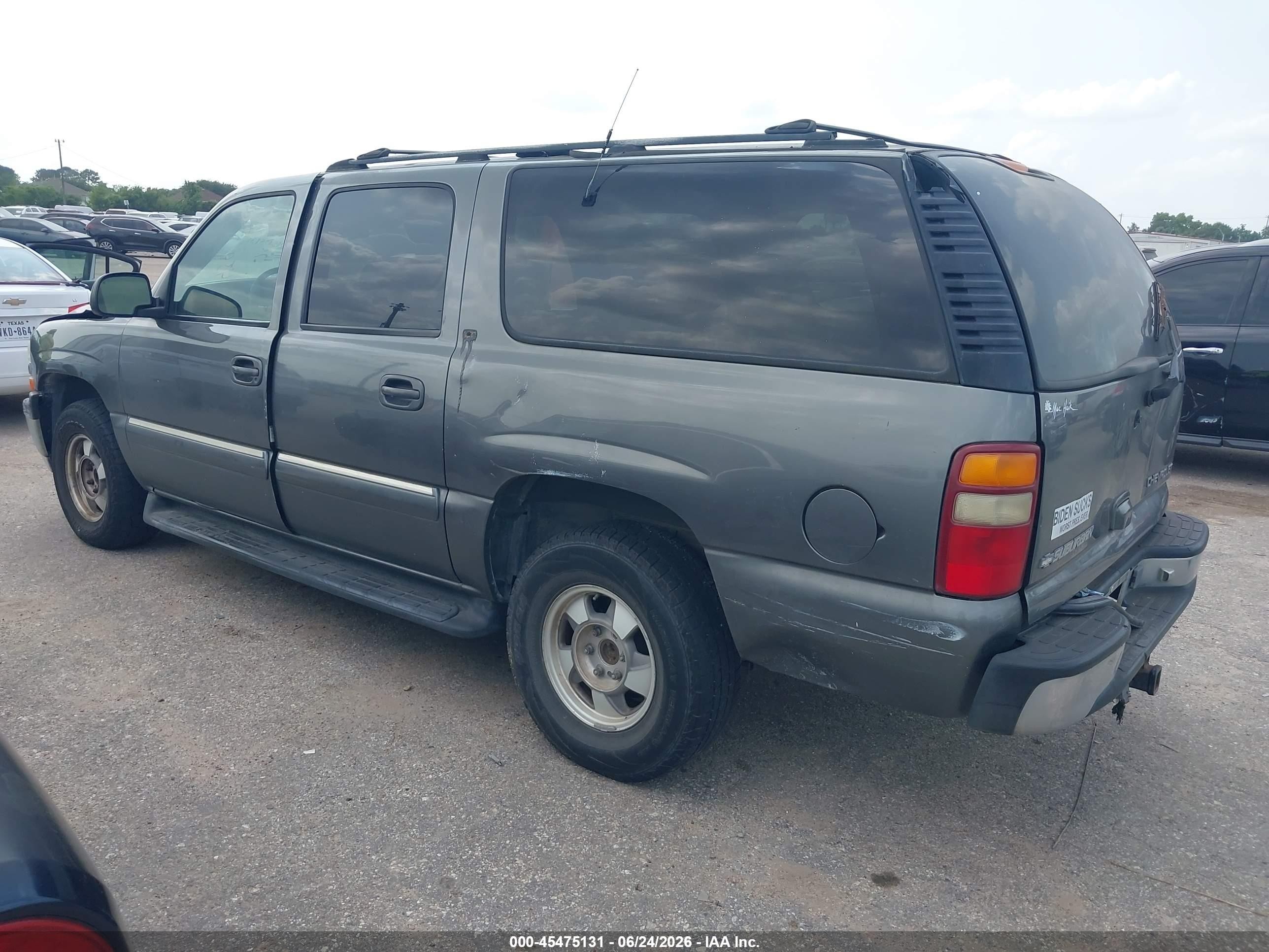 2001 Chevrolet Suburban 1500 Lt Gray vin: 3GNEC16T51G216192
