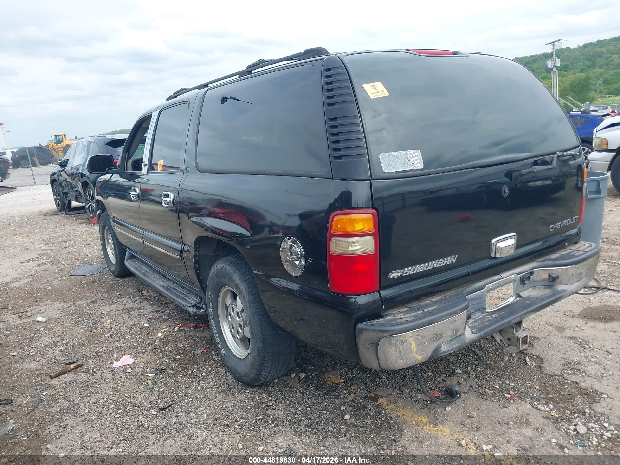 2001 Chevrolet Suburban 1500 Lt Black vin: 3GNEC16T81G244875