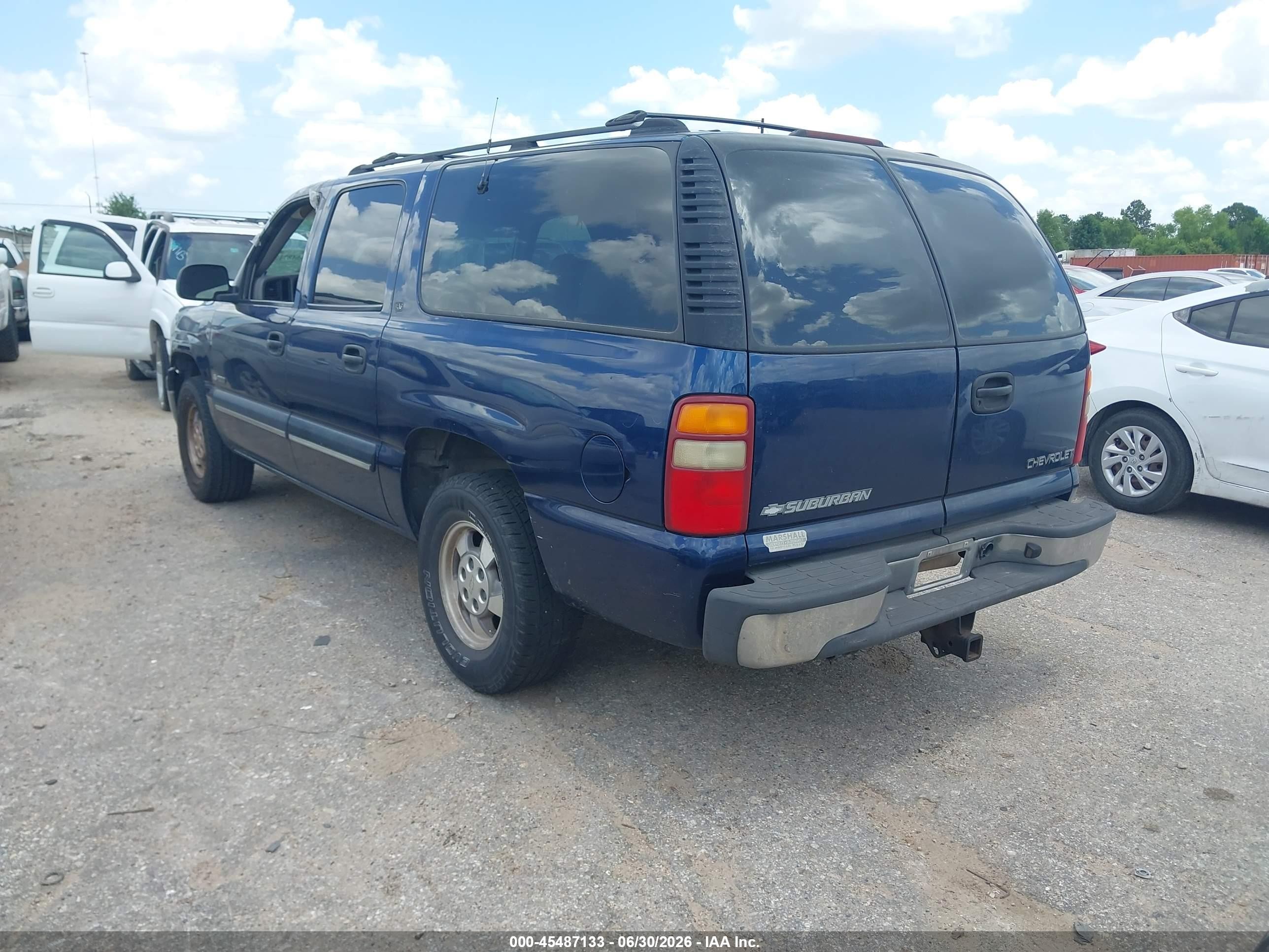 2001 Chevrolet Suburban 1500 Ls Blue vin: 3GNEC16T91G135535