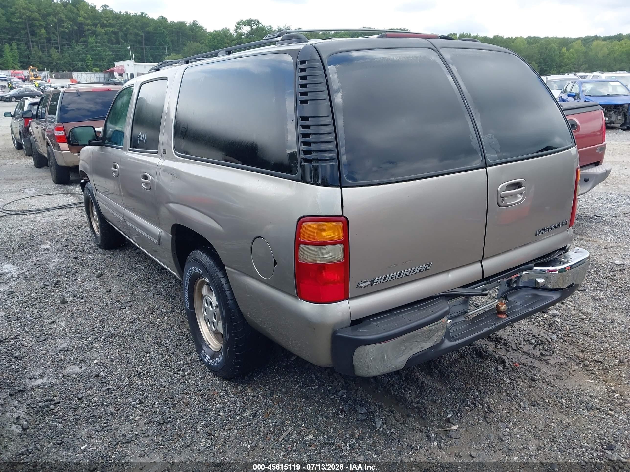 2001 Chevrolet Suburban 1500 Lt Beige vin: 3GNEC16T91G202831
