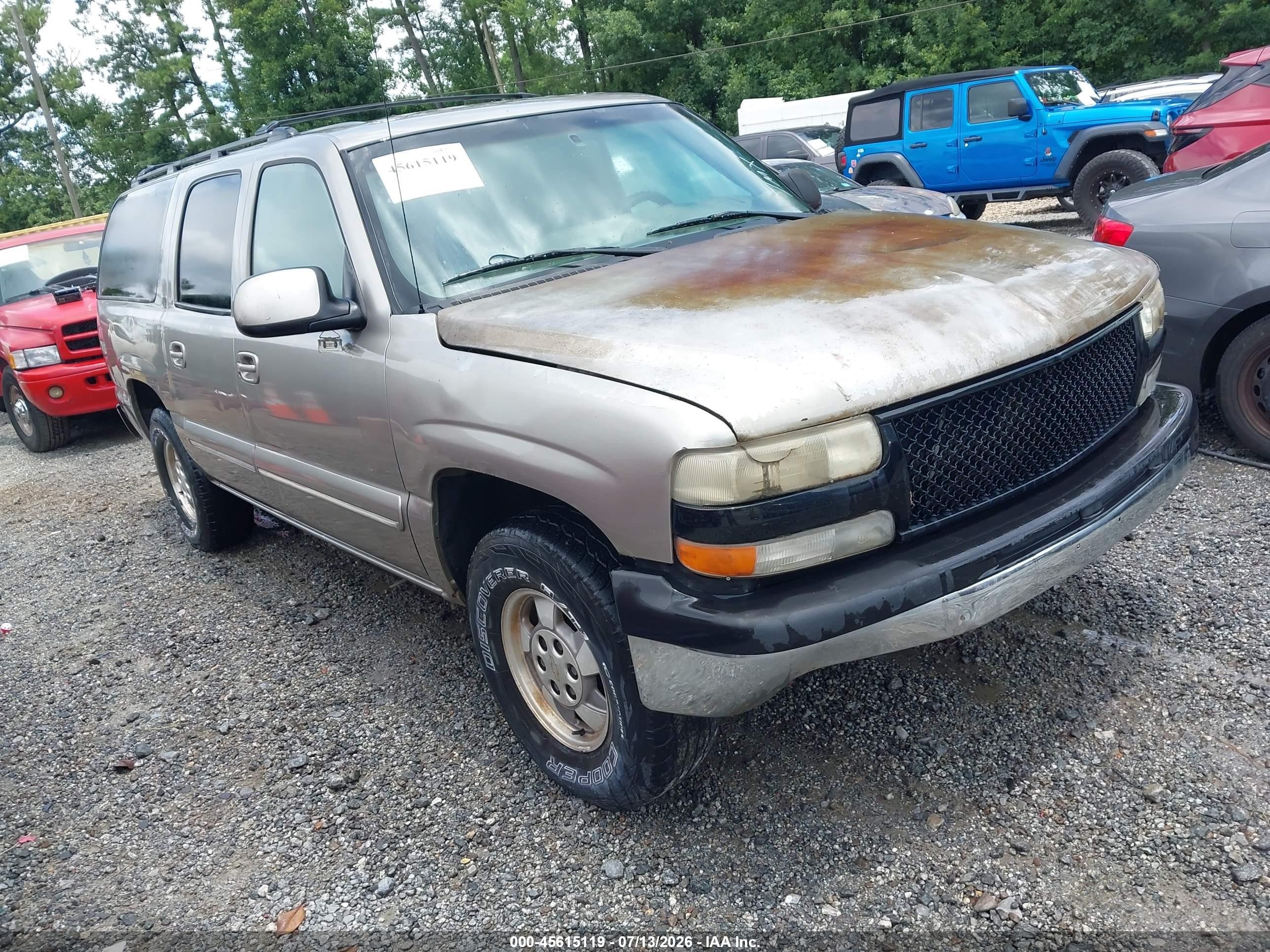 2001 Chevrolet Suburban 1500 Lt Beige vin: 3GNEC16T91G202831