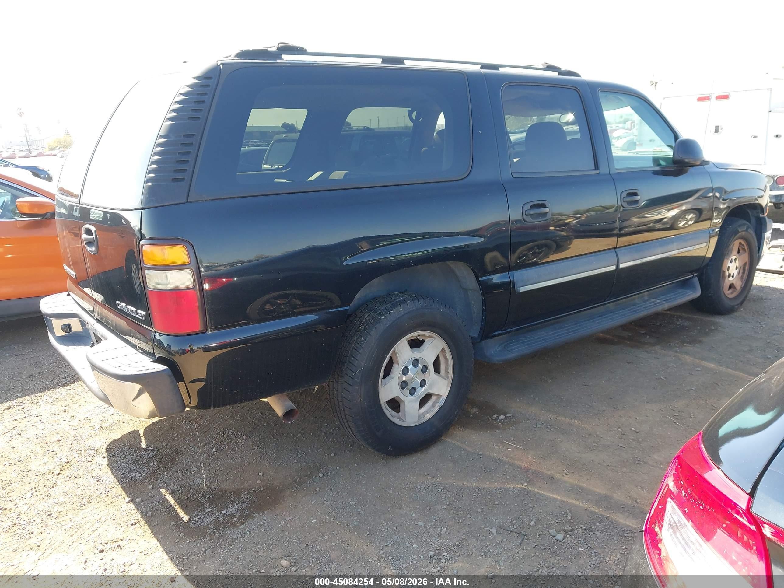 2004 Chevrolet Suburban 1500 Ls Black vin: 3GNEC16TX4G183209