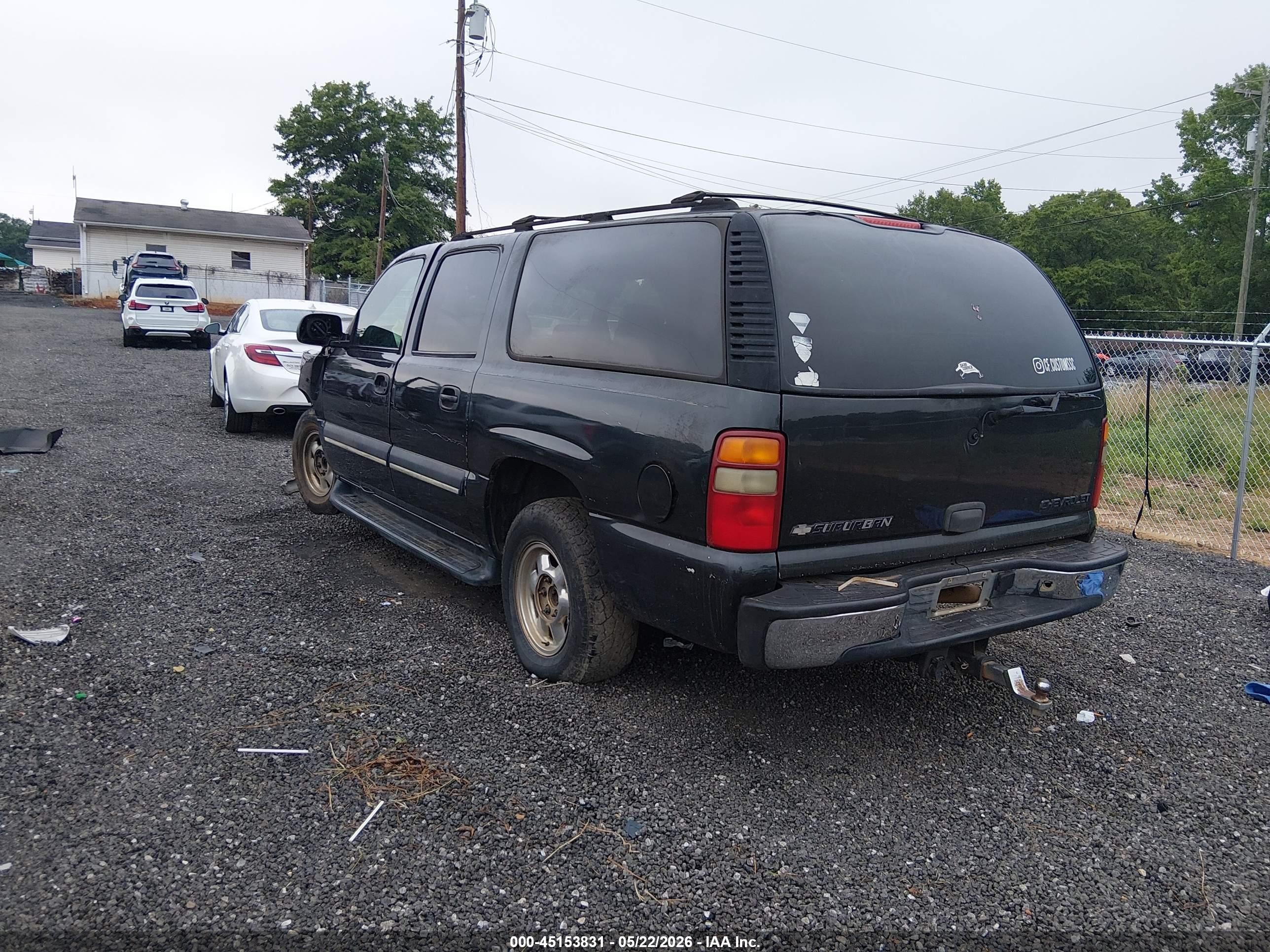 2003 Chevrolet Suburban 1500 Ls Black vin: 3GNEC16Z13G241551