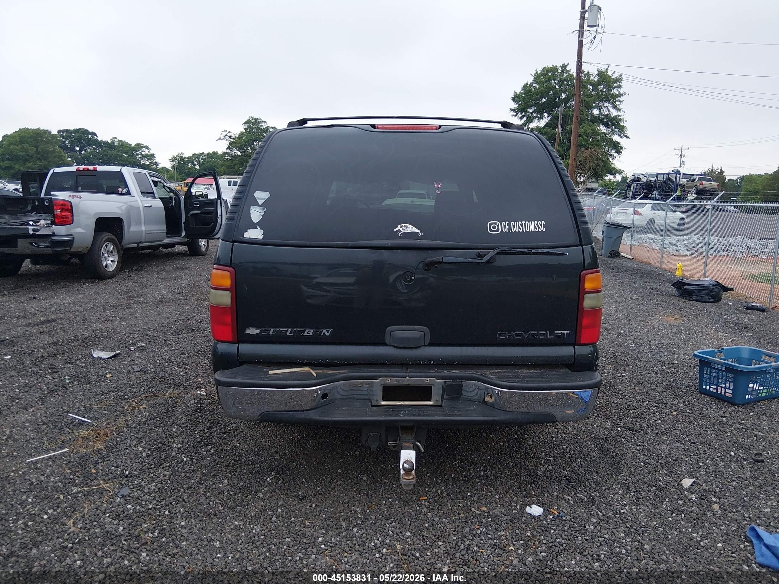 2003 Chevrolet Suburban 1500 Ls Black vin: 3GNEC16Z13G241551