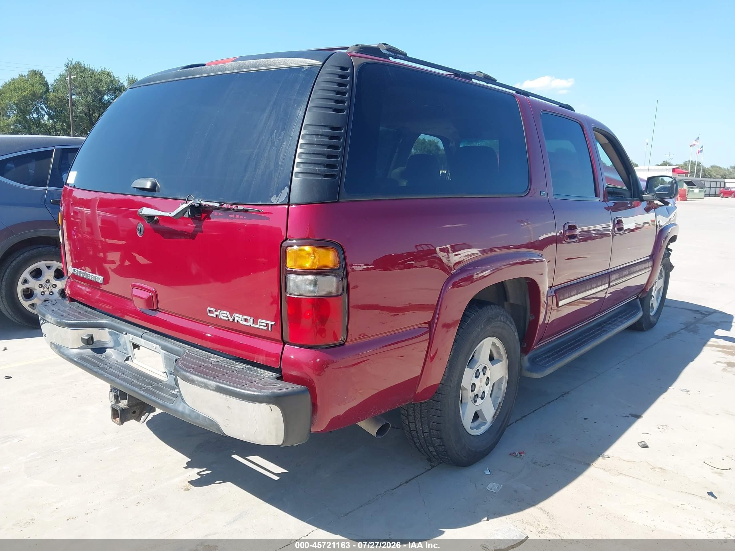 2004 Chevrolet Suburban 1500 Lt Maroon vin: 3GNEC16Z44G301047