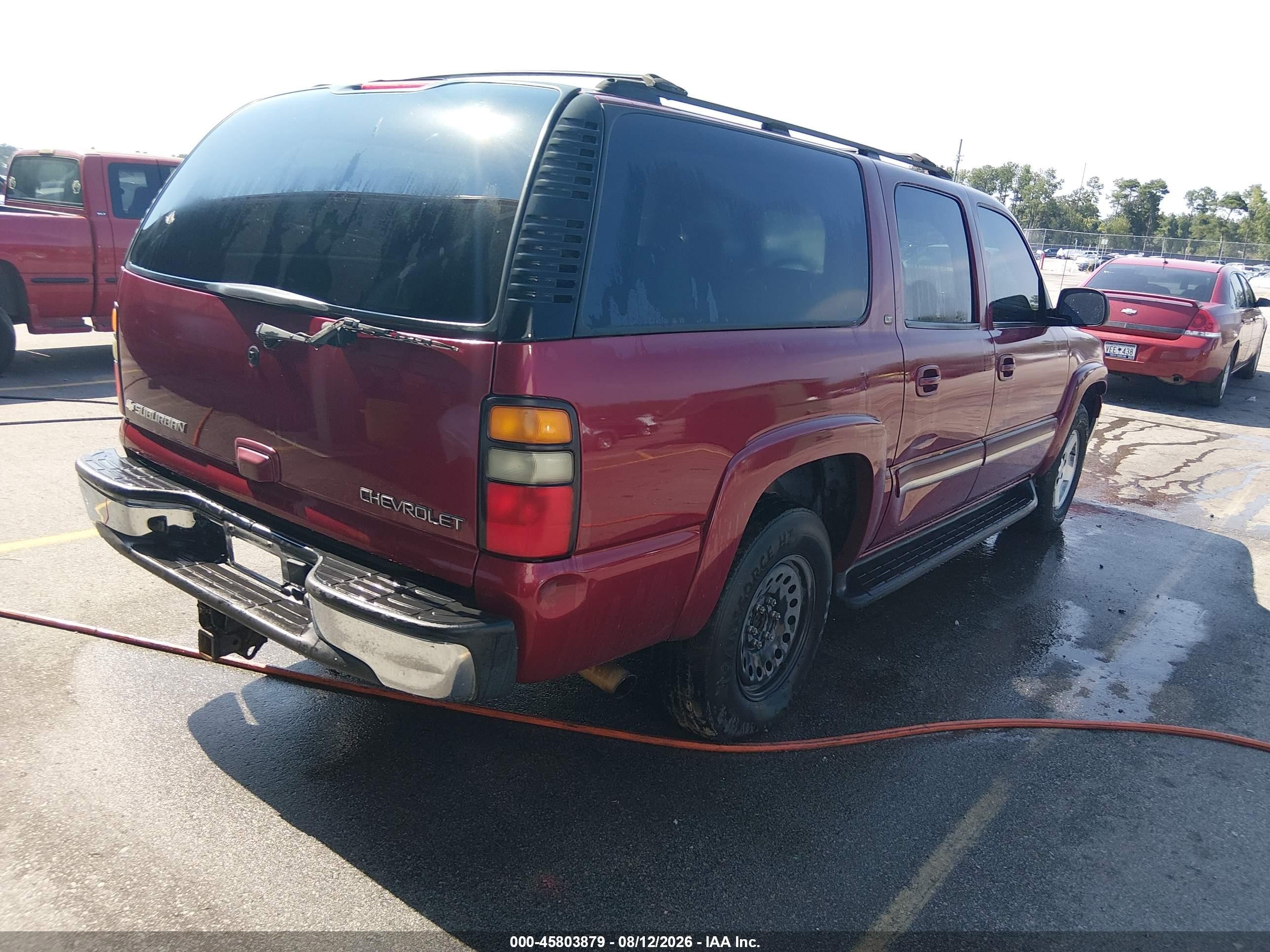2004 Chevrolet Suburban 1500 Lt Red vin: 3GNEC16Z64G282789