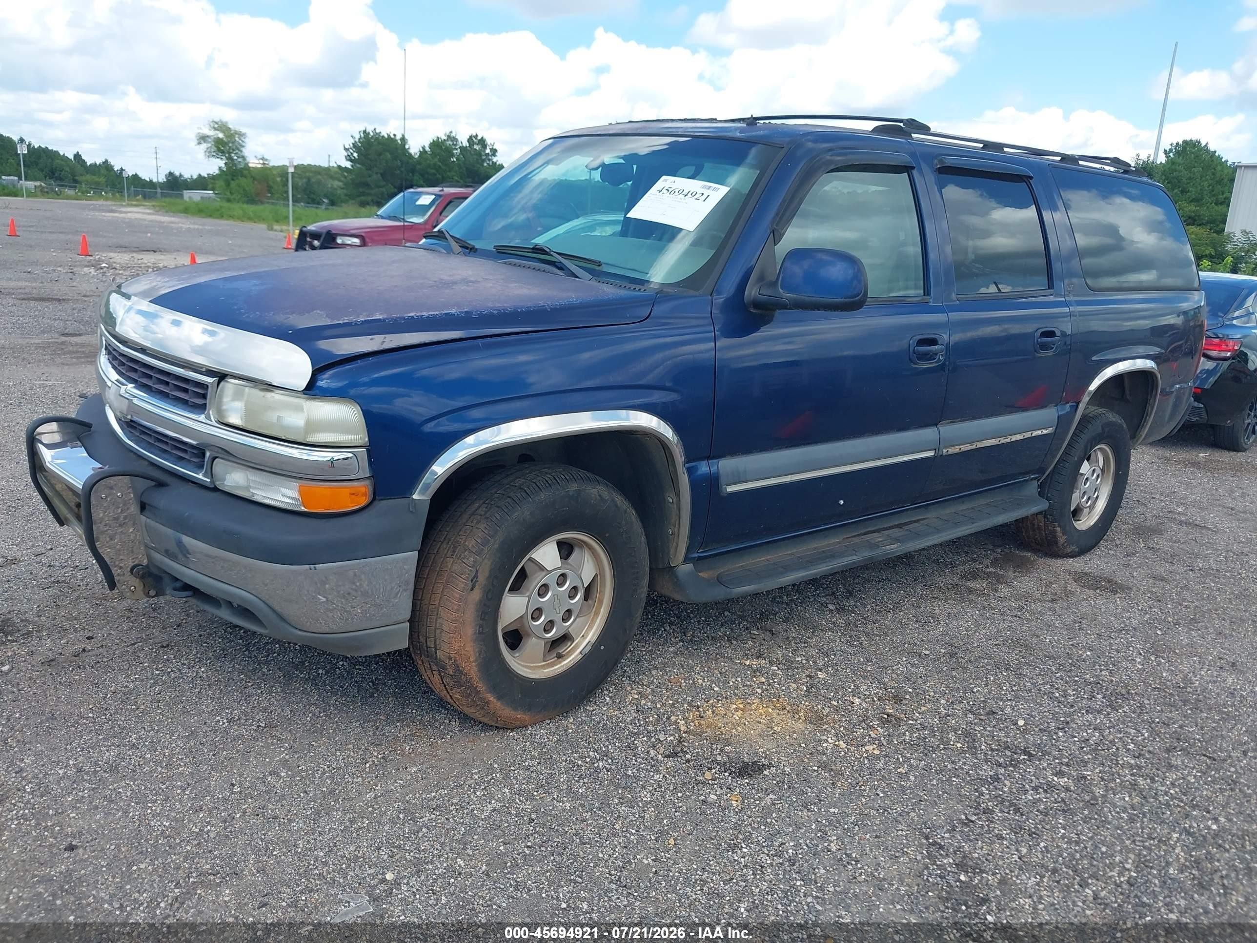 2002 Chevrolet Suburban 1500 Lt Blue vin: 3GNEC16Z72G169415
