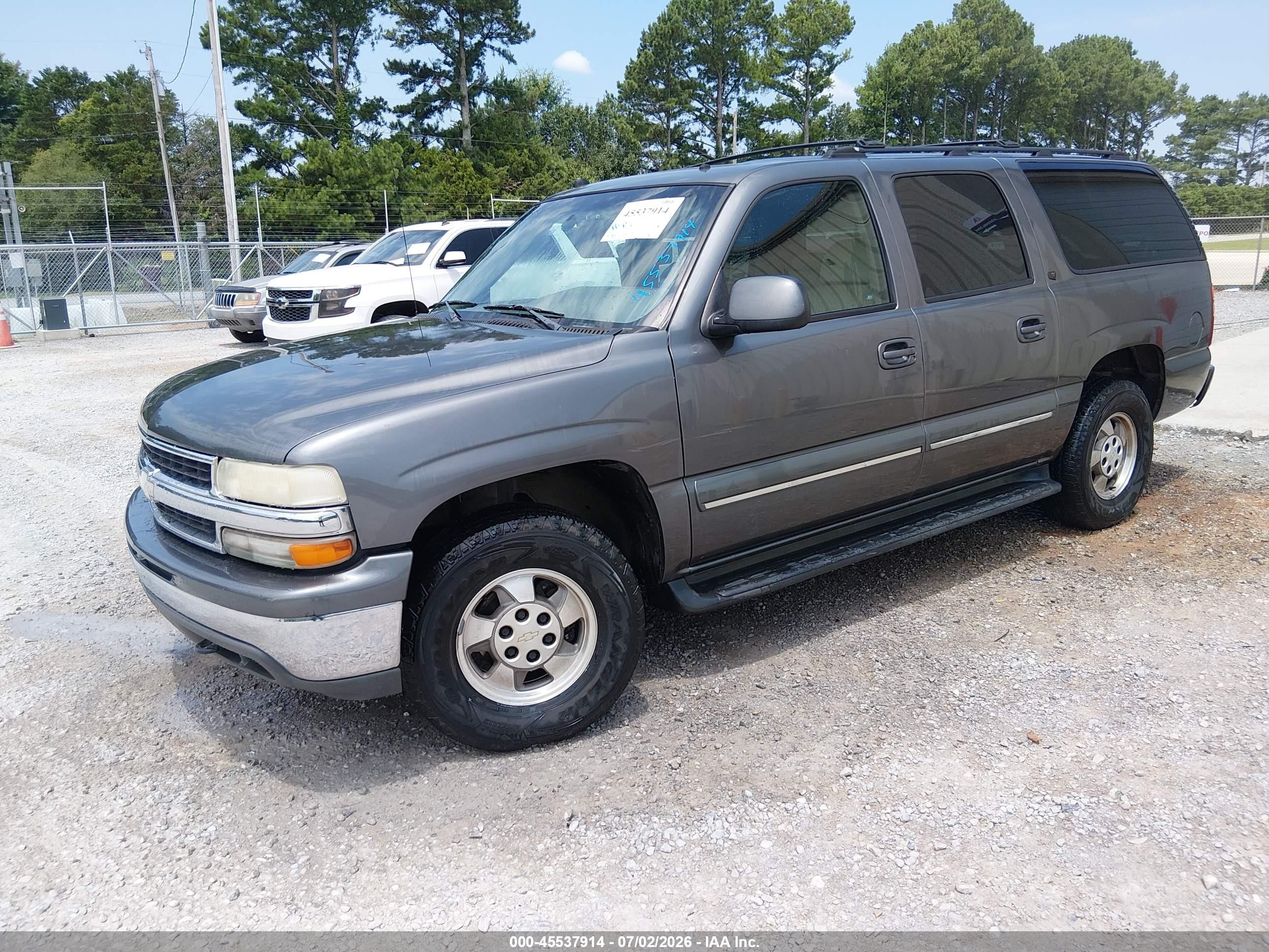 2002 Chevrolet Suburban 1500 Lt Gray vin: 3GNEC16Z72G210366