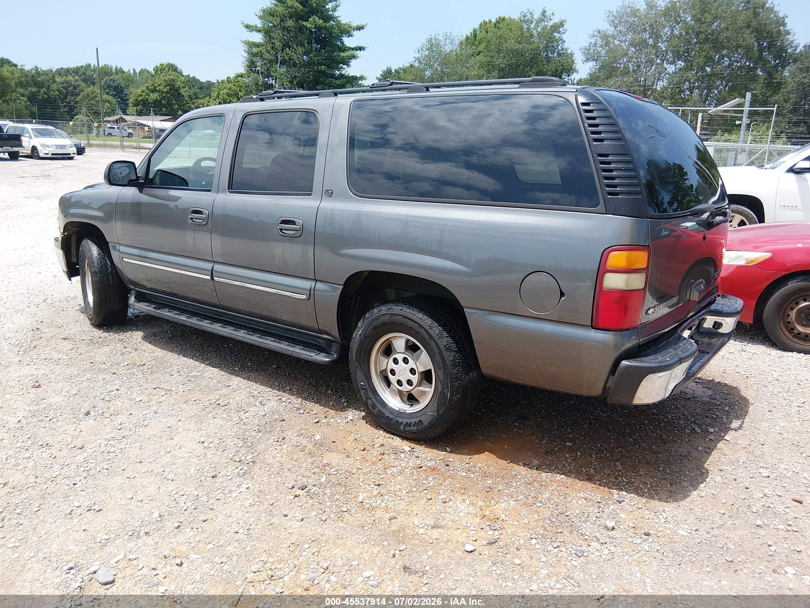 2002 Chevrolet Suburban 1500 Lt Gray vin: 3GNEC16Z72G210366