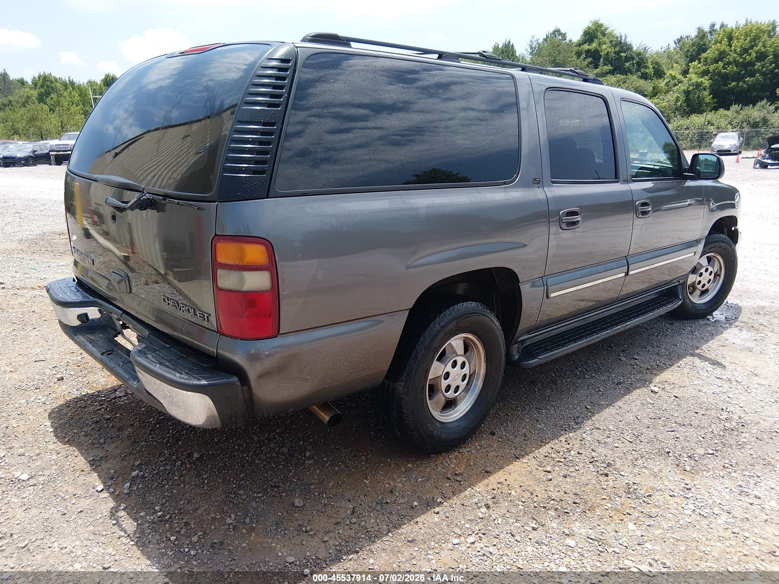 2002 Chevrolet Suburban 1500 Lt Gray vin: 3GNEC16Z72G210366