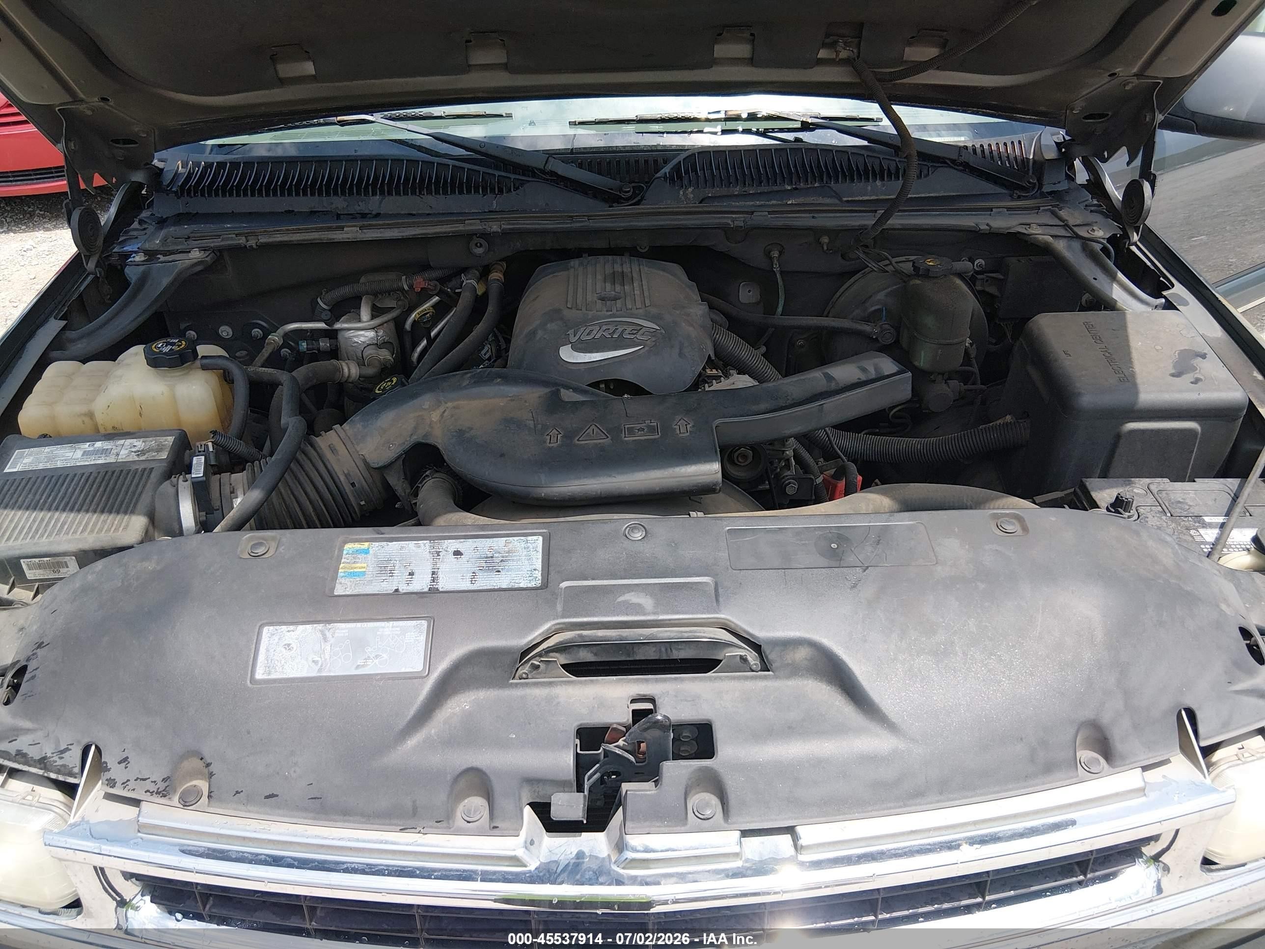 2002 Chevrolet Suburban 1500 Lt Gray vin: 3GNEC16Z72G210366