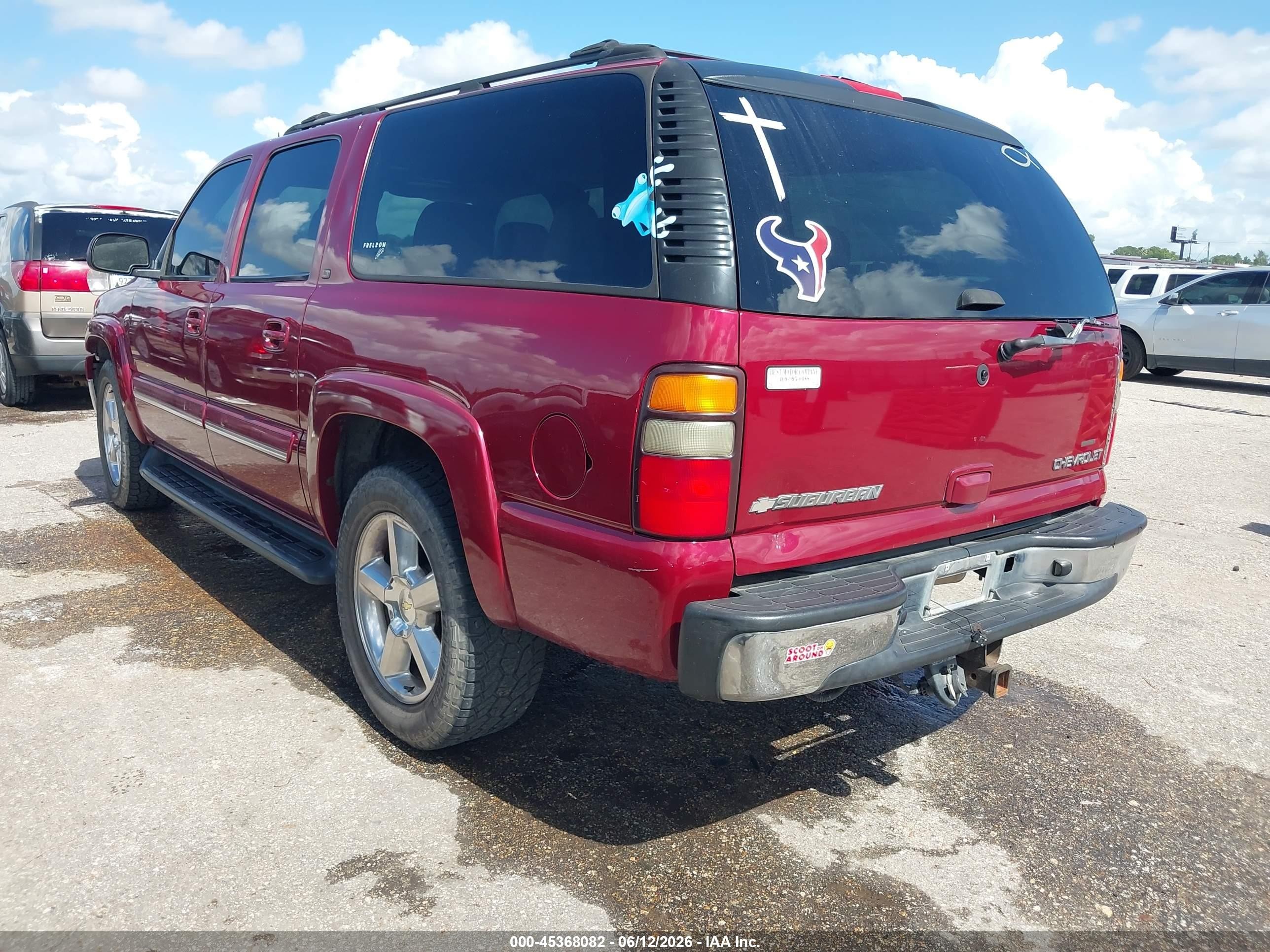 2004 Chevrolet Suburban 1500 Lt Maroon vin: 3GNEC16Z84G227745