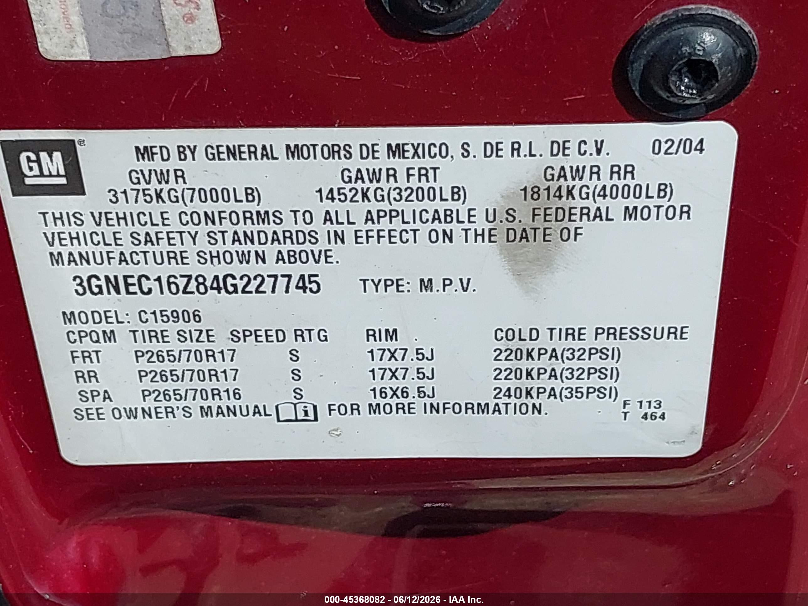 2004 Chevrolet Suburban 1500 Lt Maroon vin: 3GNEC16Z84G227745