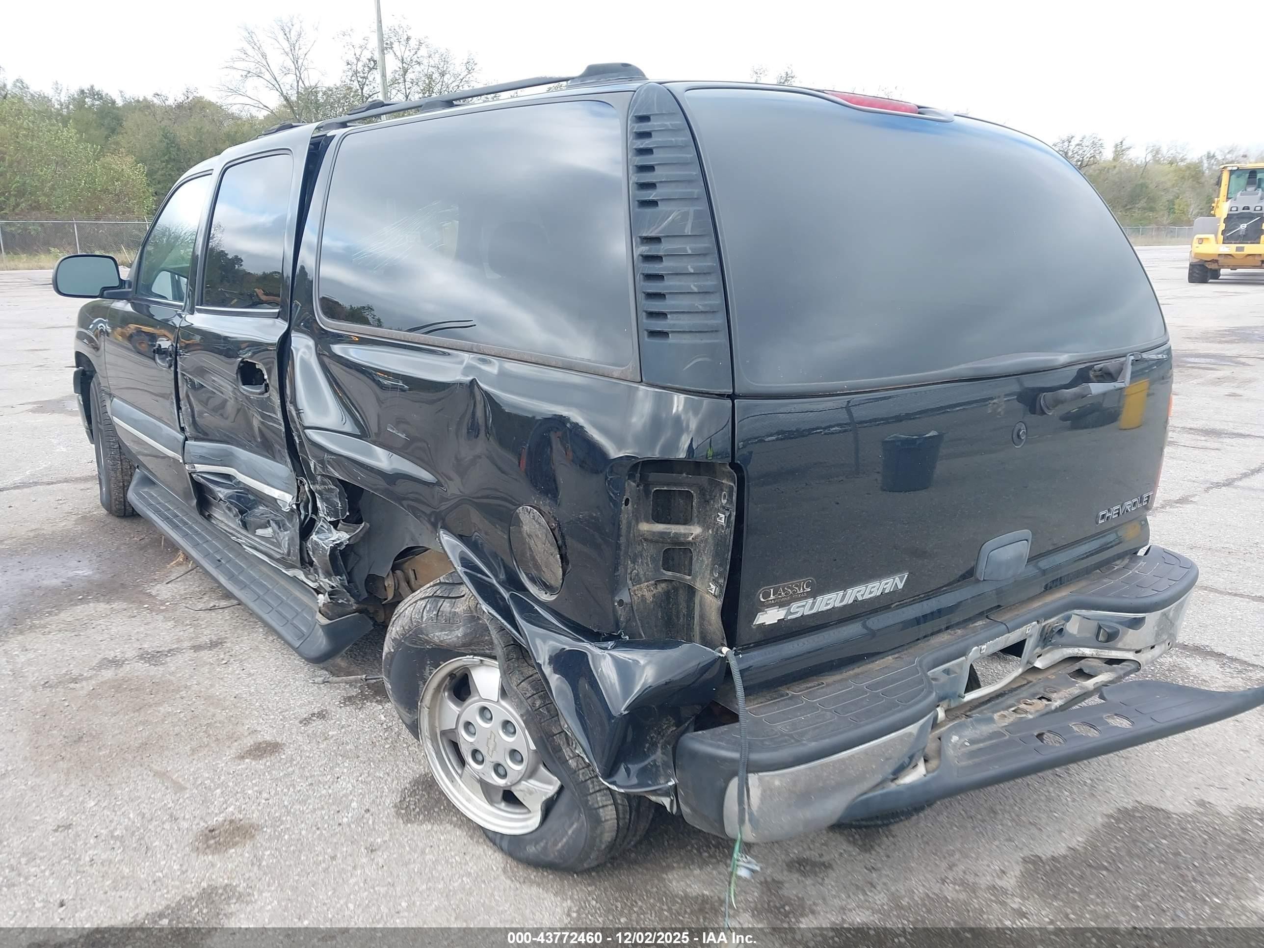2003 Chevrolet Suburban 1500 Ls Black vin: 3GNEC16Z93G191580