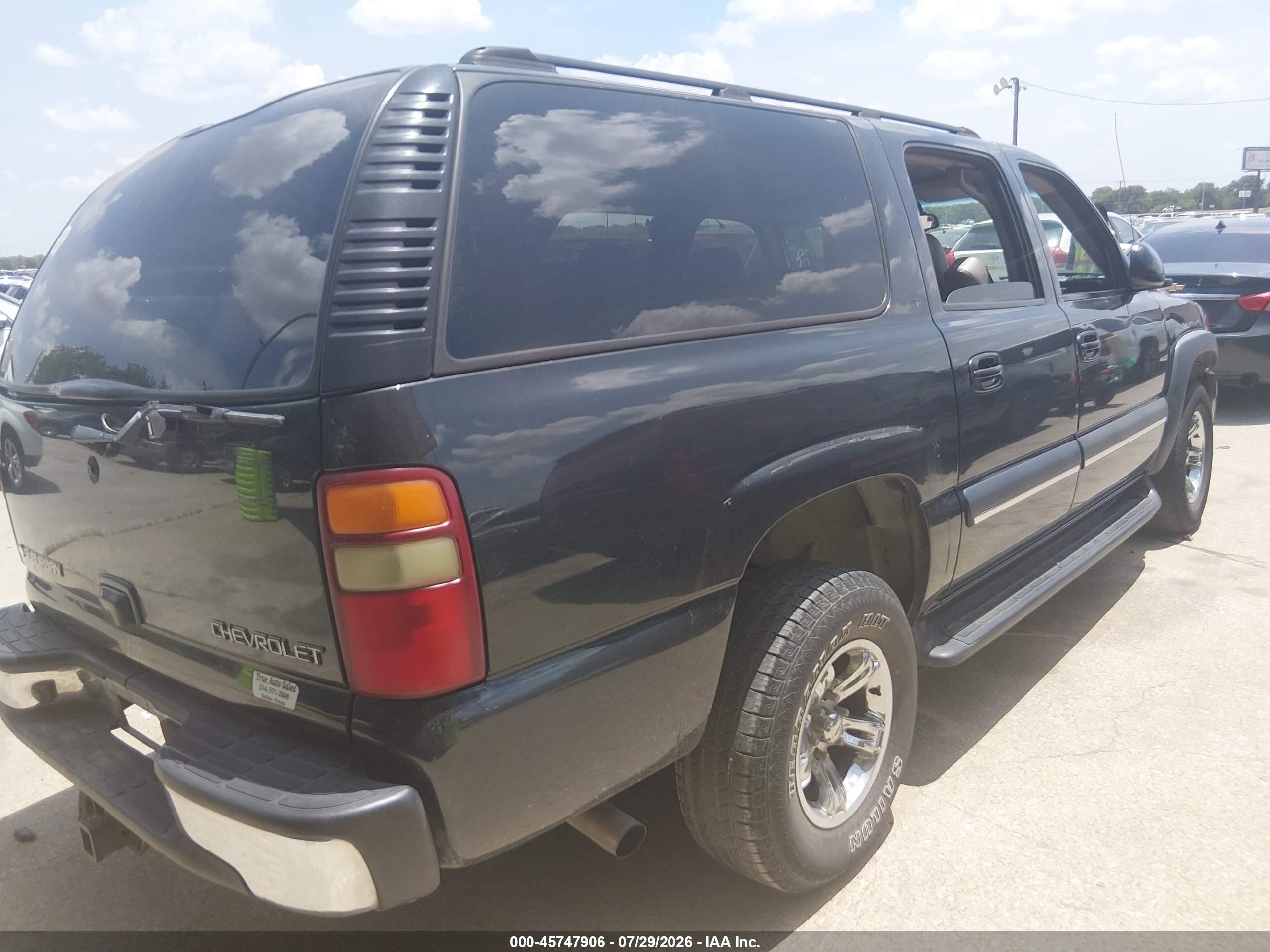 2003 Chevrolet Suburban 1500 Lt Black vin: 3GNEC16ZX3G342104