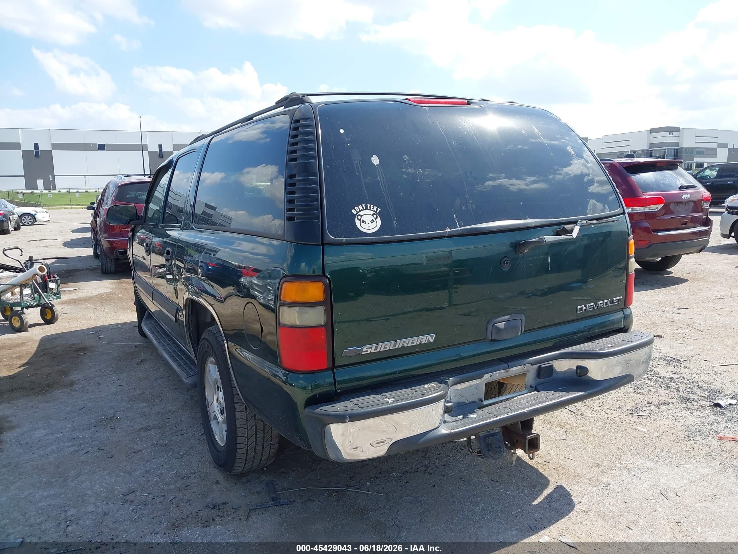 2004 Chevrolet Suburban 1500 Ls Green vin: 3GNEC16ZX4G320279
