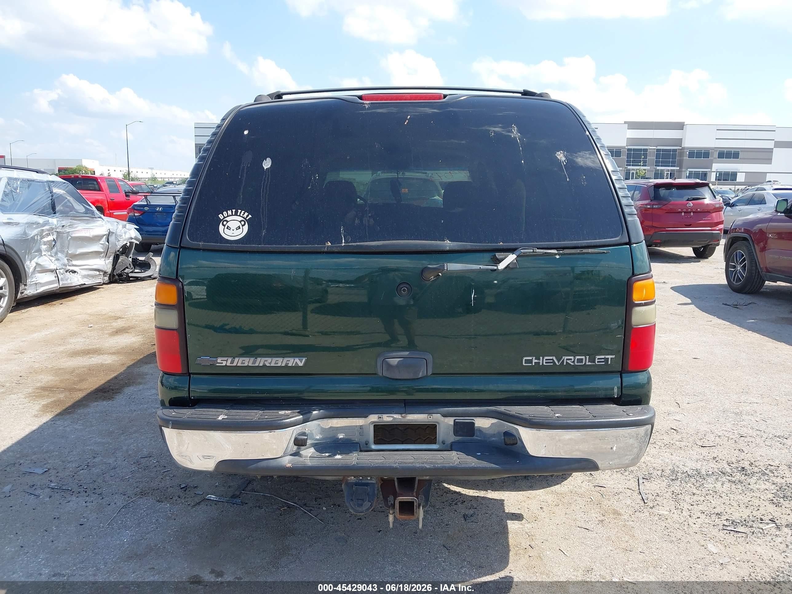 2004 Chevrolet Suburban 1500 Ls Green vin: 3GNEC16ZX4G320279