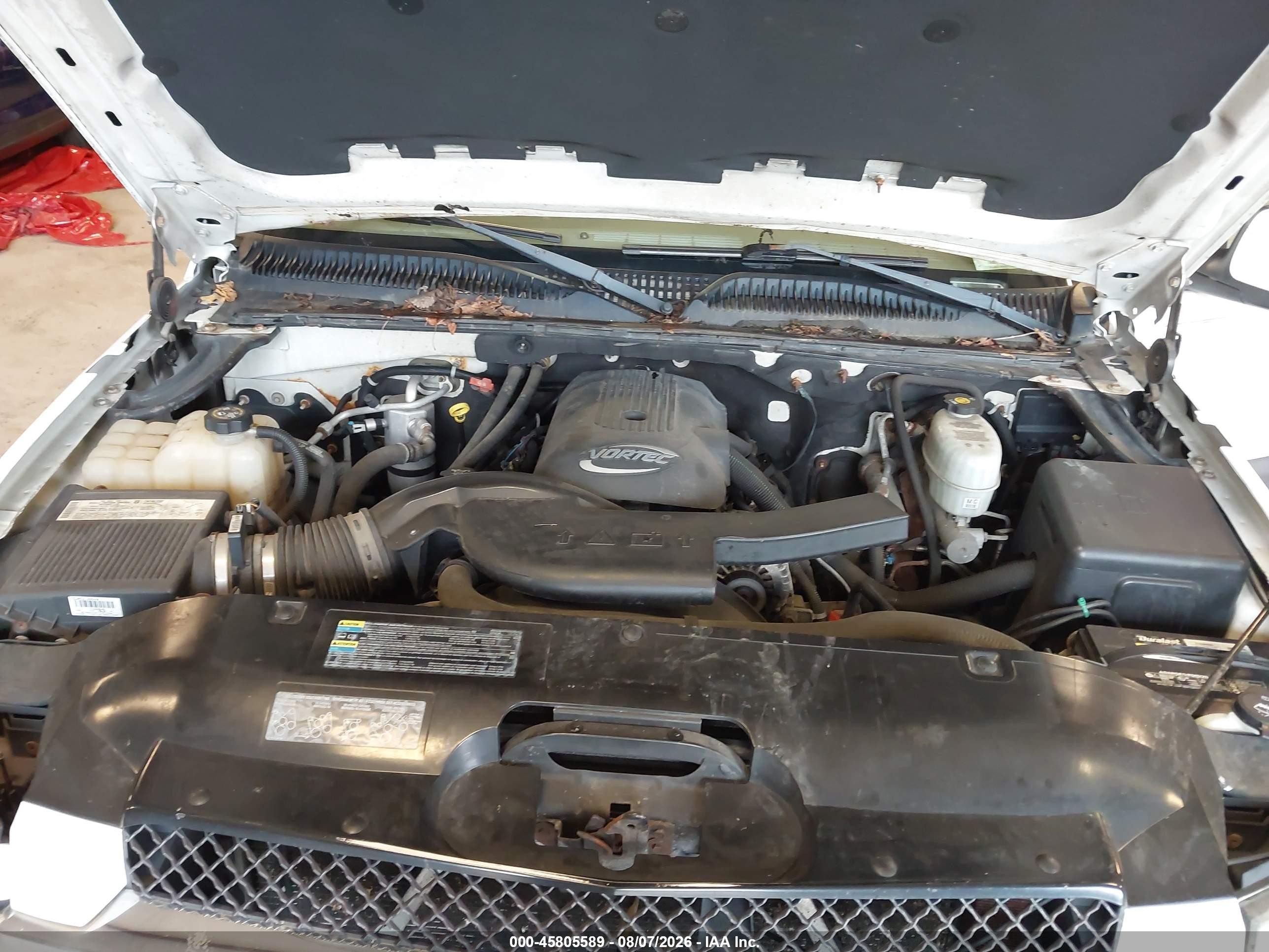 2004 Chevrolet Avalanche 1500   White vin: 3GNEK12T14G158918