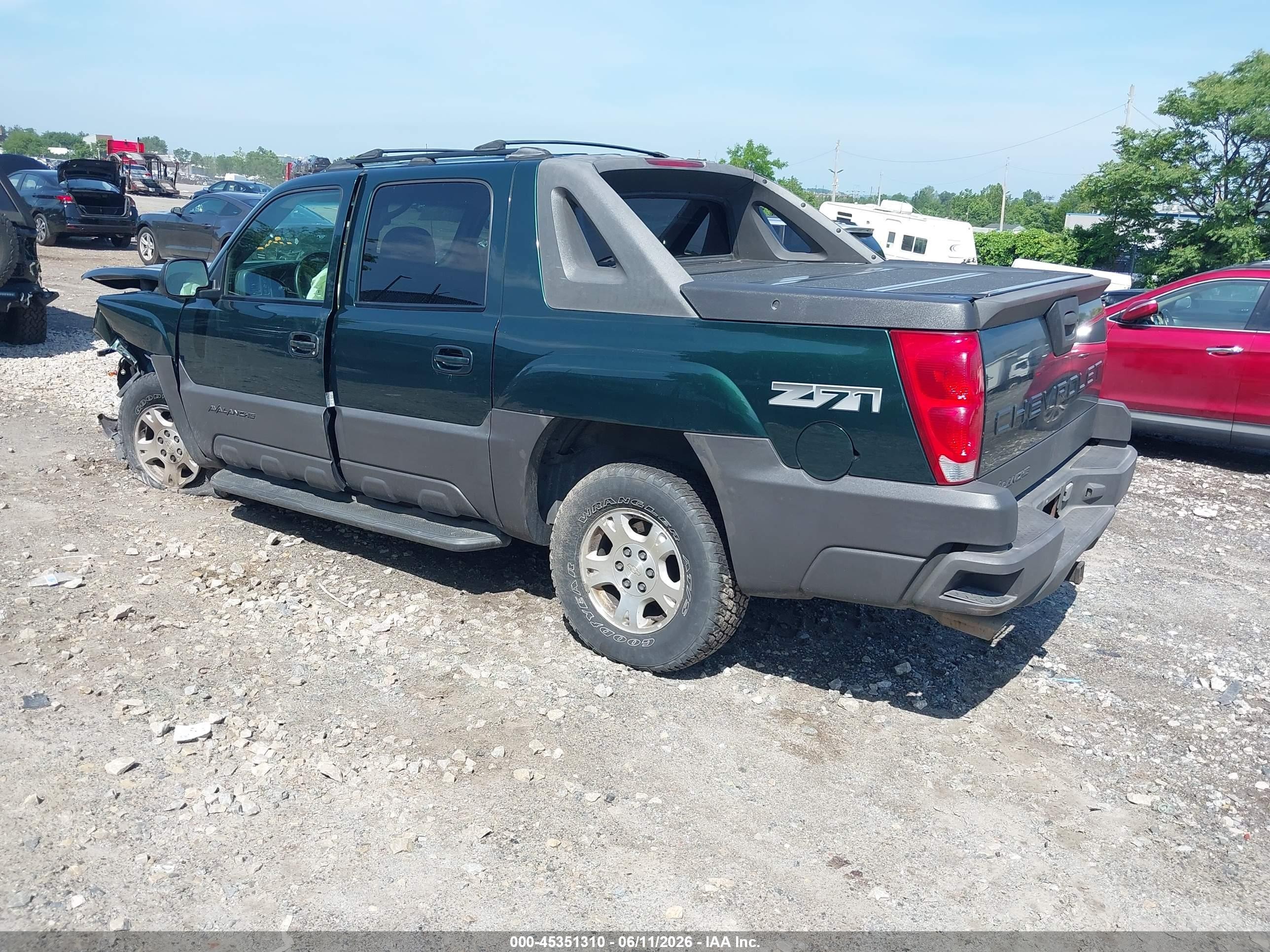 2004 Chevrolet Avalanche 1500   Green vin: 3GNEK12T34G293608