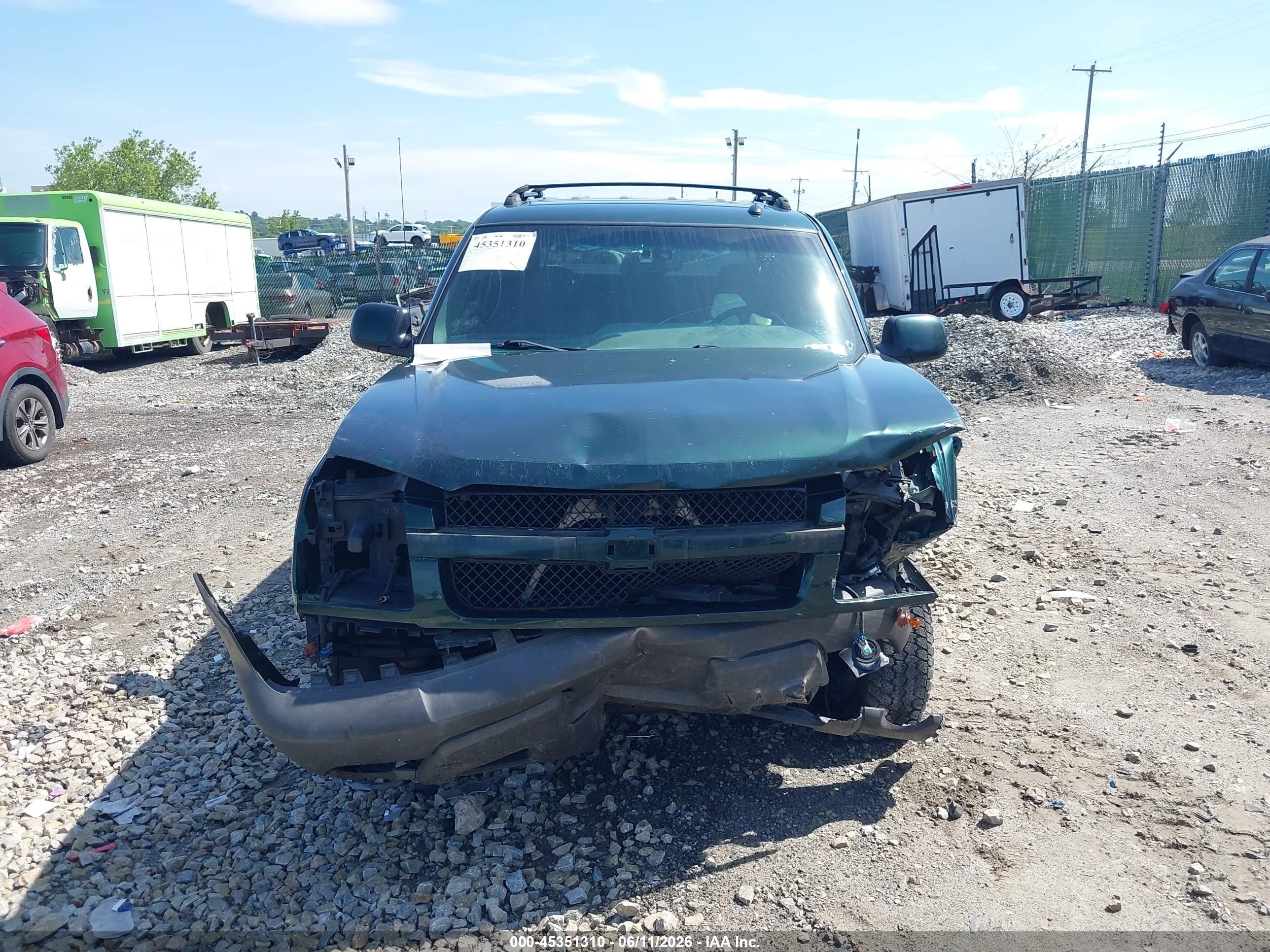 2004 Chevrolet Avalanche 1500   Green vin: 3GNEK12T34G293608