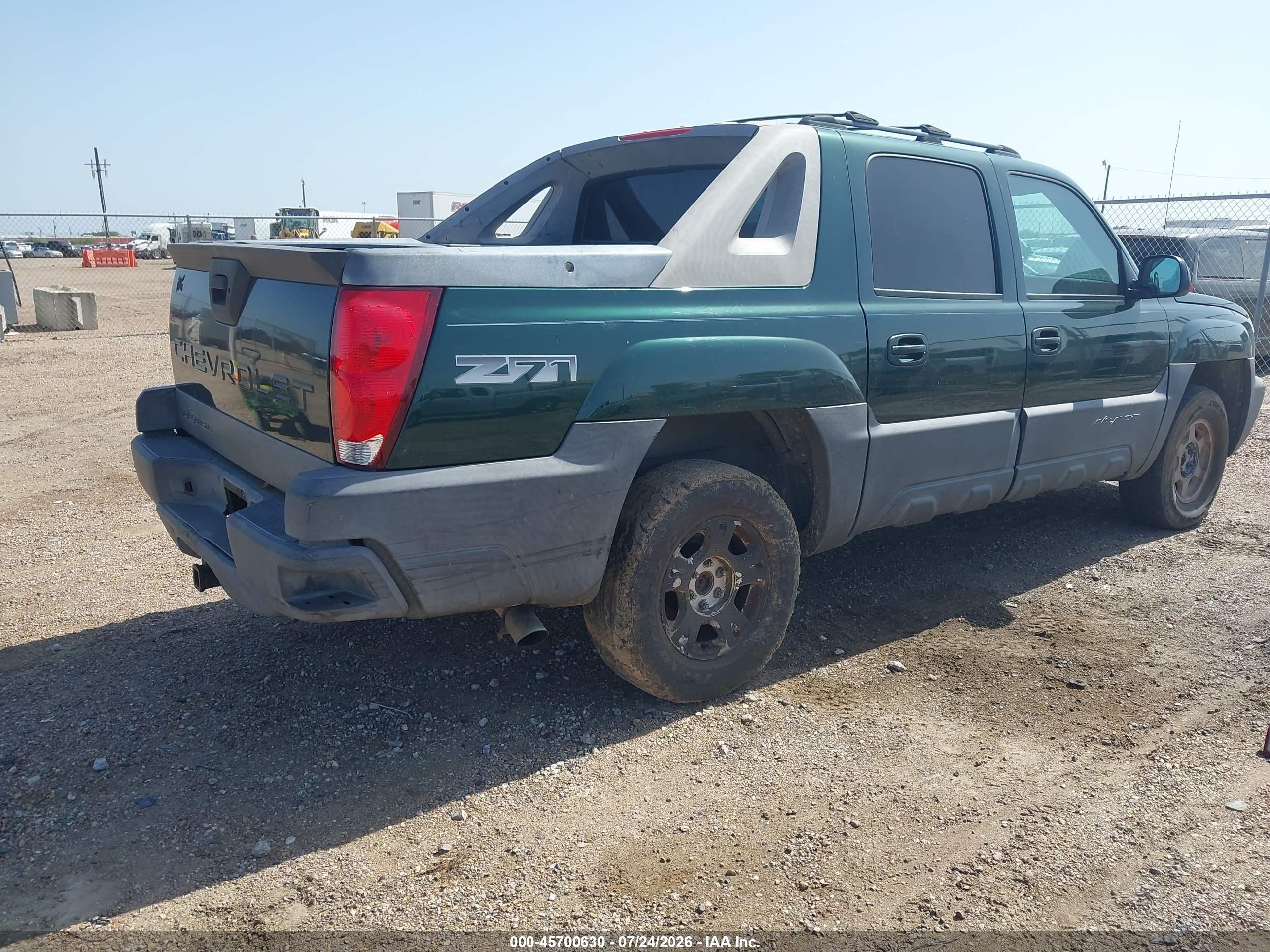 2004 Chevrolet Avalanche 1500   Green vin: 3GNEK12T44G102455