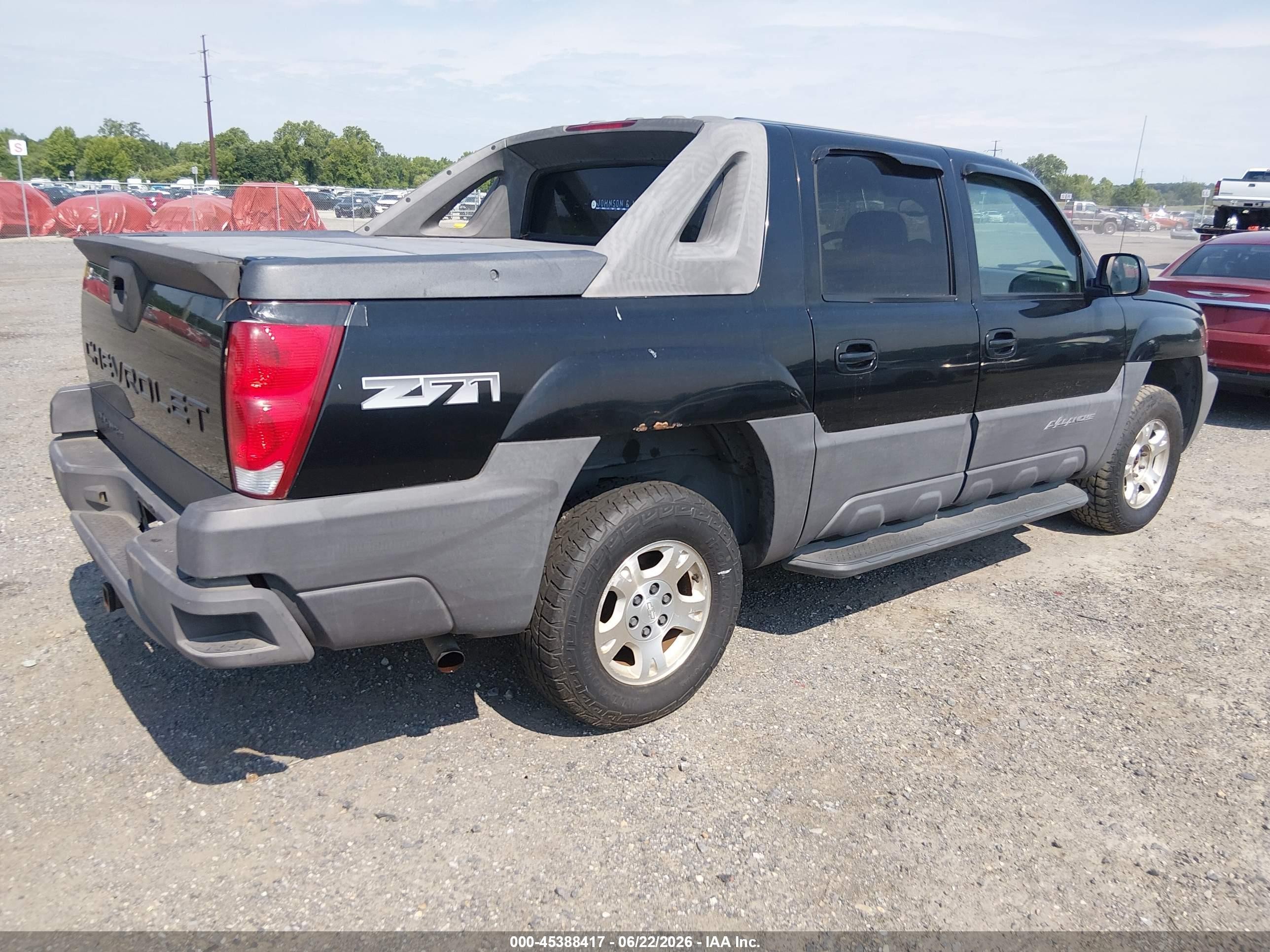 2004 Chevrolet Avalanche 1500   Black vin: 3GNEK12T44G336725