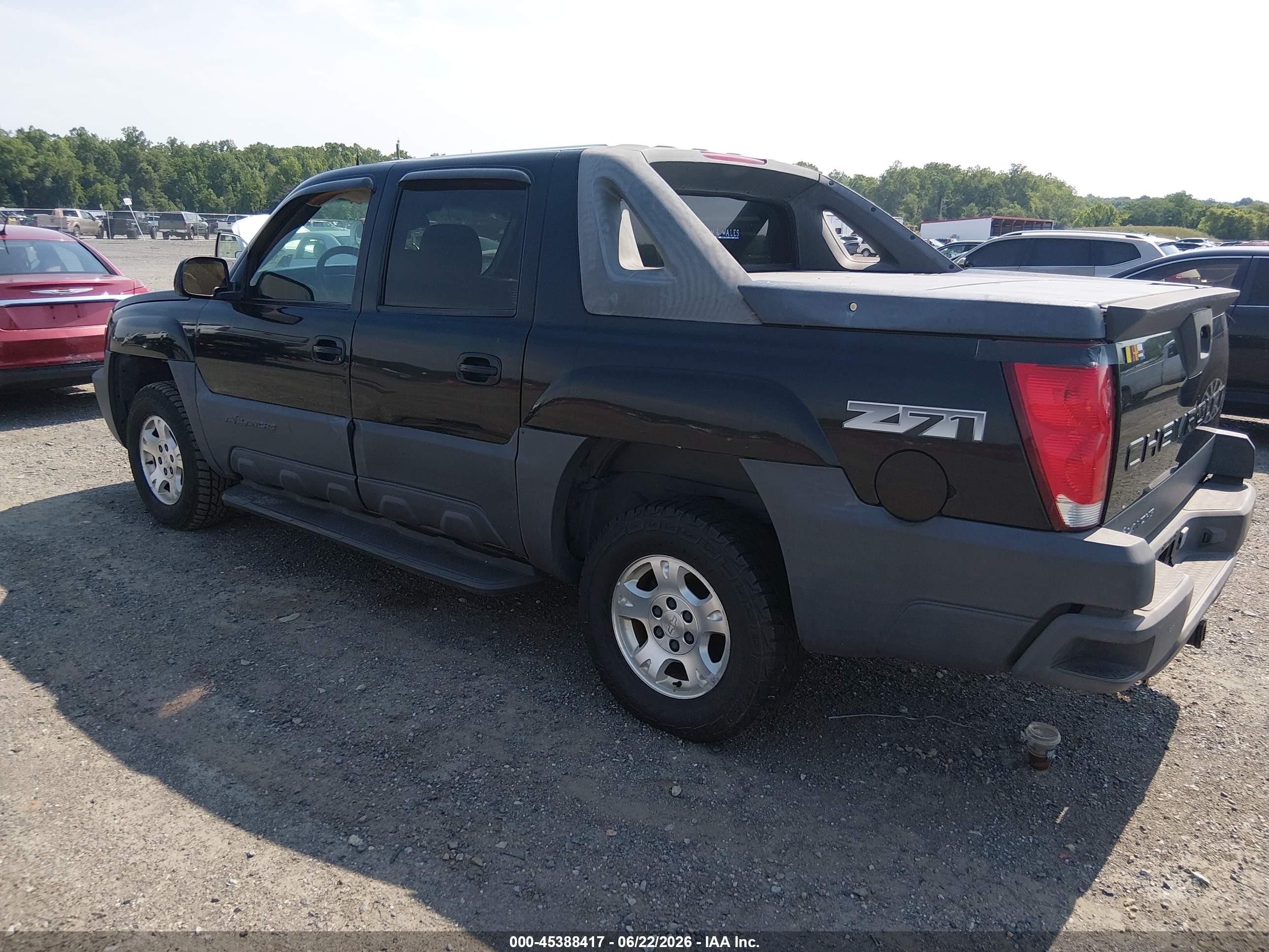 2004 Chevrolet Avalanche 1500   Black vin: 3GNEK12T44G336725