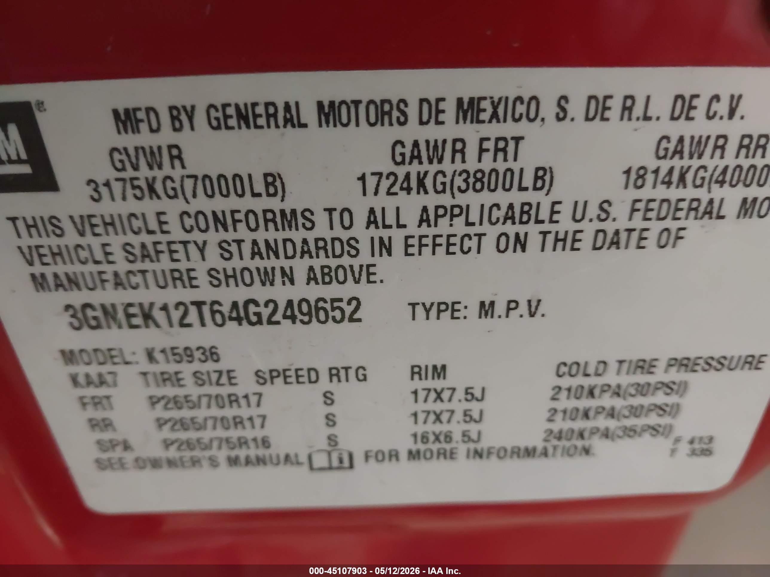 2004 Chevrolet Avalanche 1500   Red vin: 3GNEK12T64G249652