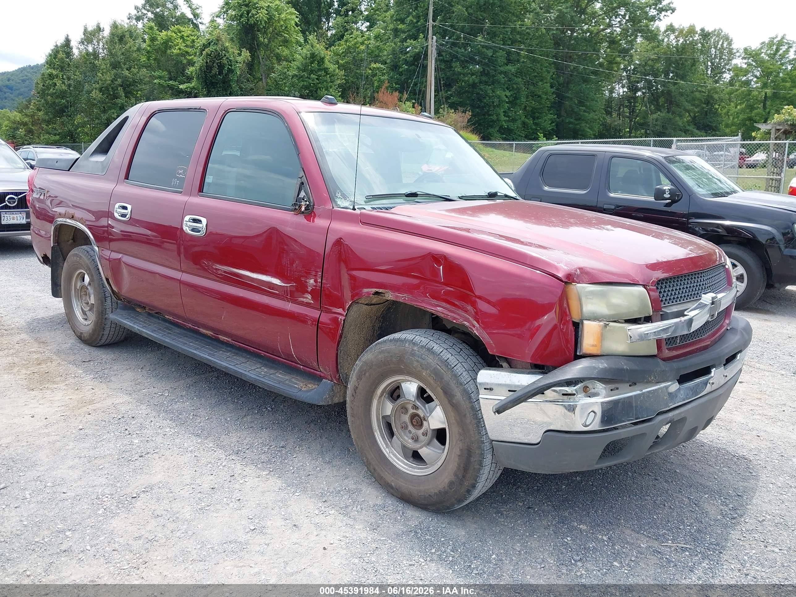 2004 Chevrolet Avalanche 1500   Red vin: 3GNEK12T74G258781