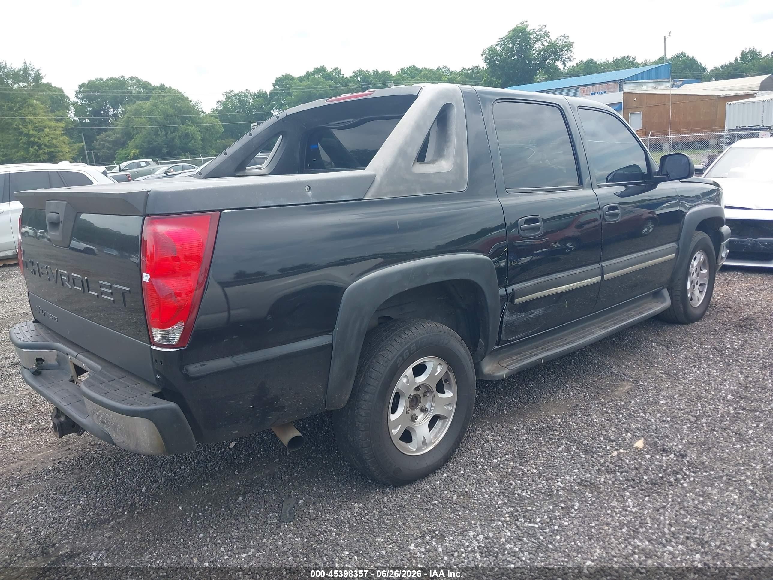 2004 Chevrolet Avalanche 1500   Black vin: 3GNEK12T84G227538