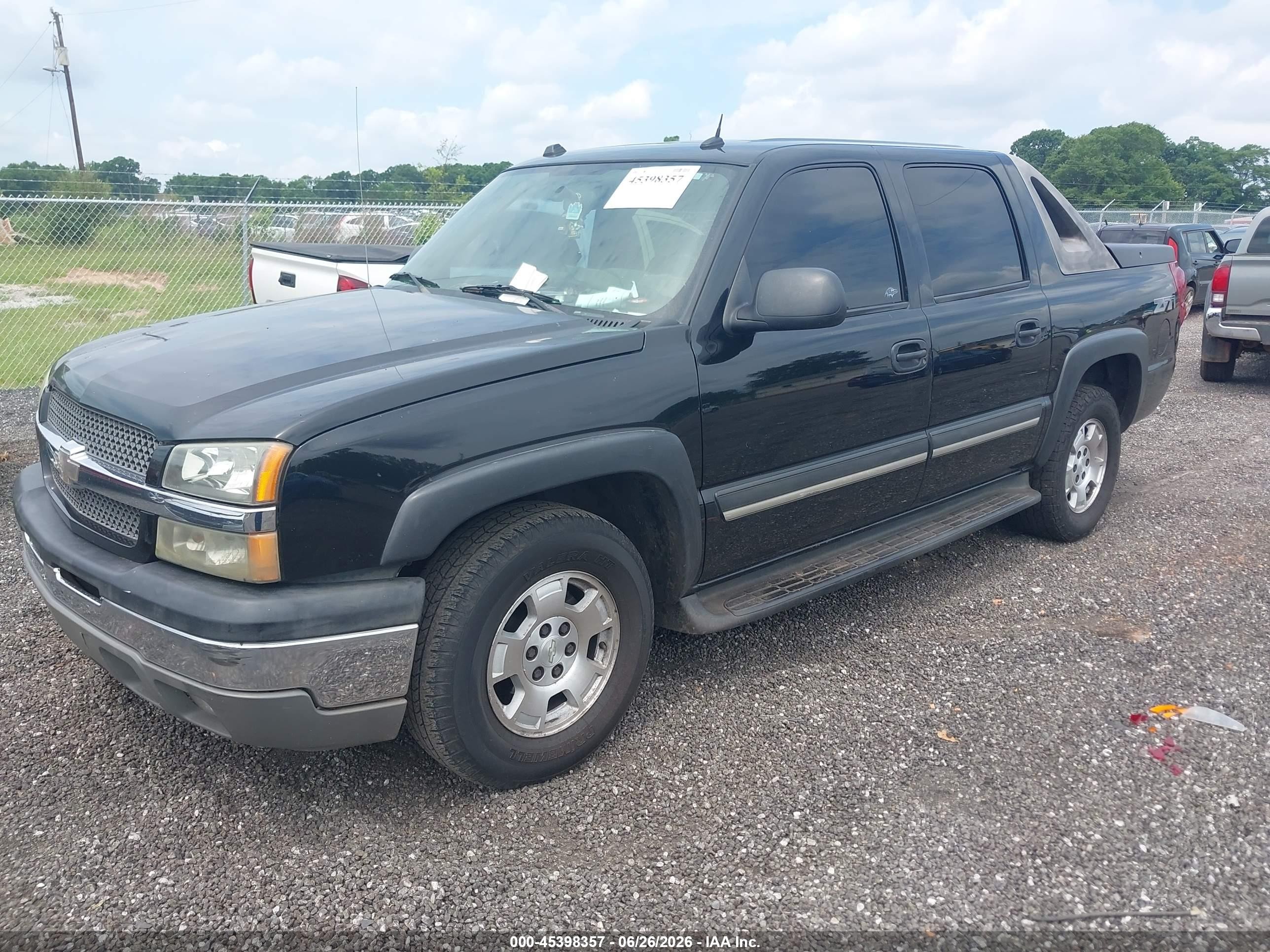 2004 Chevrolet Avalanche 1500   Black vin: 3GNEK12T84G227538