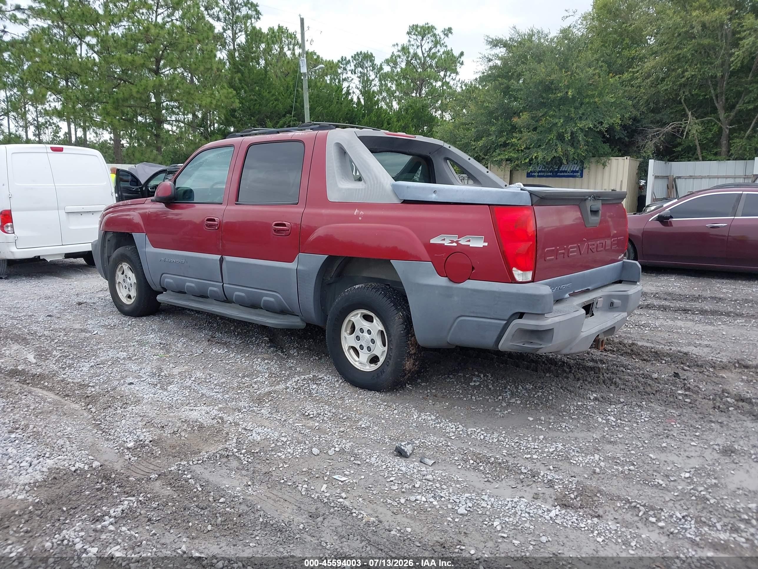 2004 Chevrolet Avalanche 1500   Red vin: 3GNEK12T84G236966