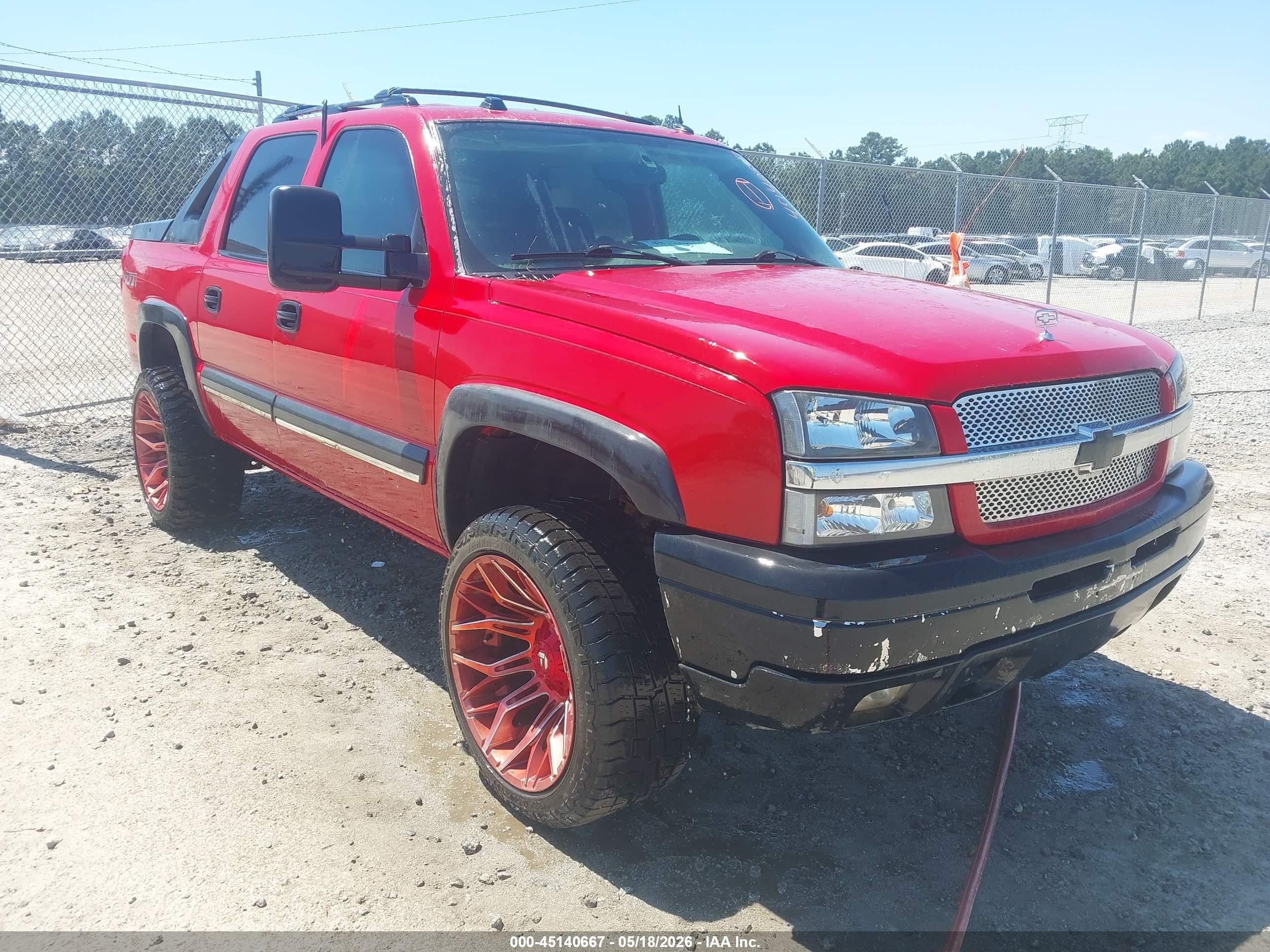 2004 Chevrolet Avalanche 1500   Red vin: 3GNEK12T94G182979